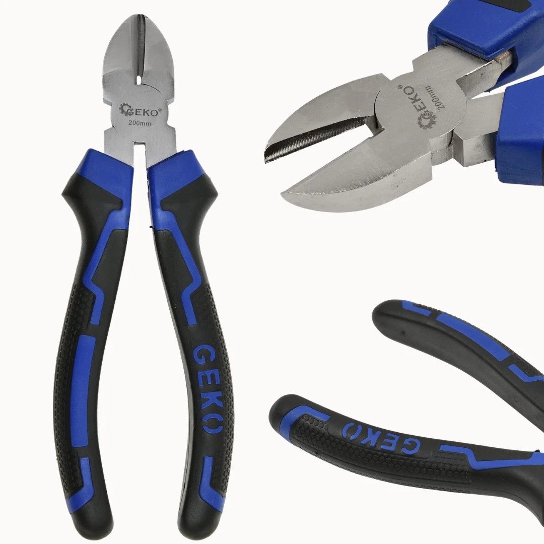 GEKO Seitenschneider Seitenschneider Premium Cr-V Stahl Softgrip, Einzelwerkzeug, Premium-Ausführung Gehärtete Schneiden Ergonomische
