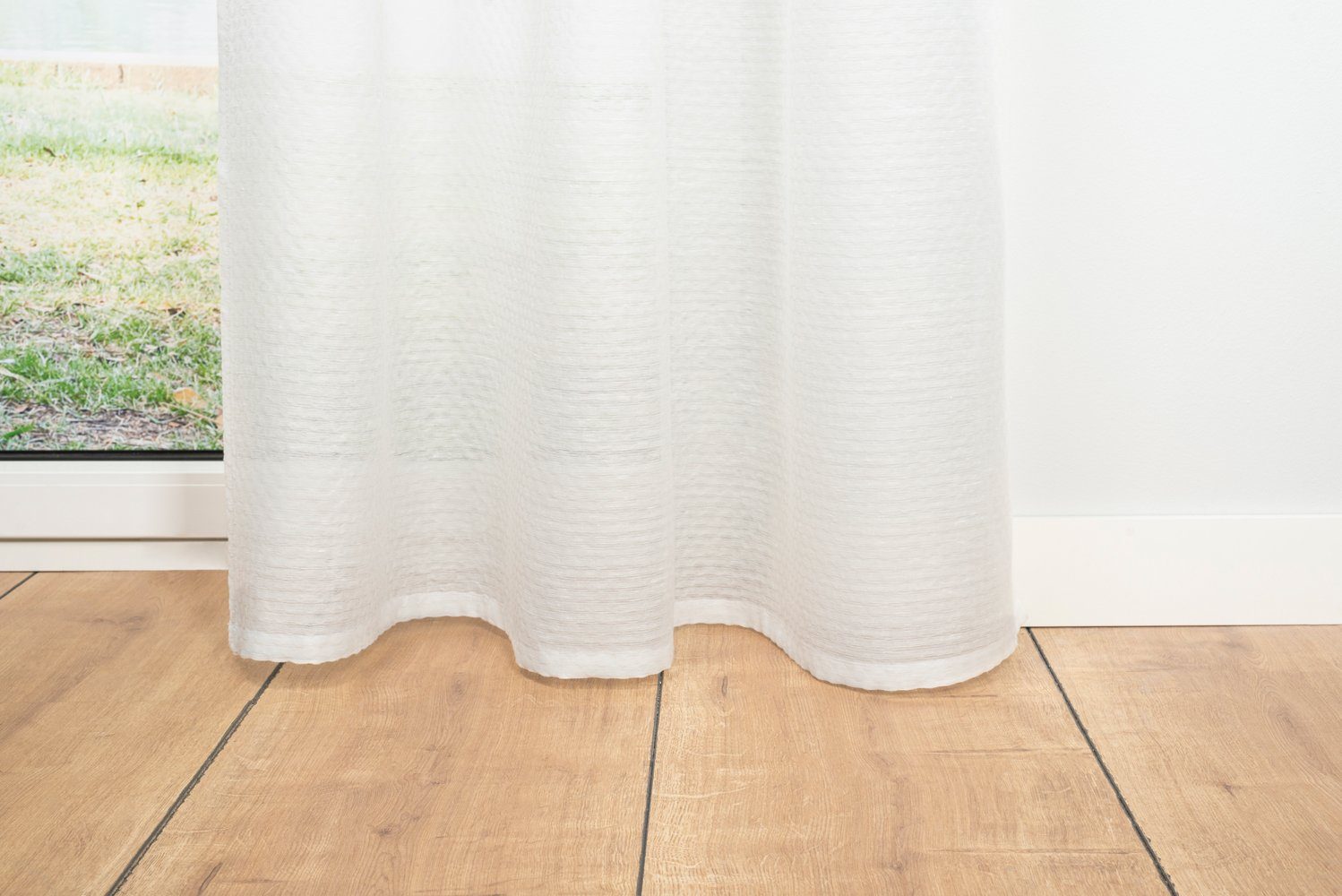 verdeckte Vorhang St), Dot, ondeco, moderner Schlaufenschal Polyester, (1 Weiß Schlaufen 100%