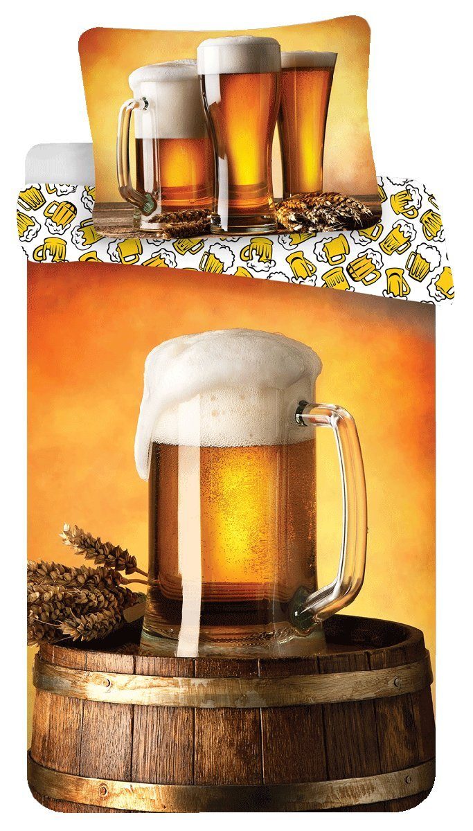 Jerry Fabrics Kinderbettwäsche Bier, Renforcé, 2 günstig online kaufen