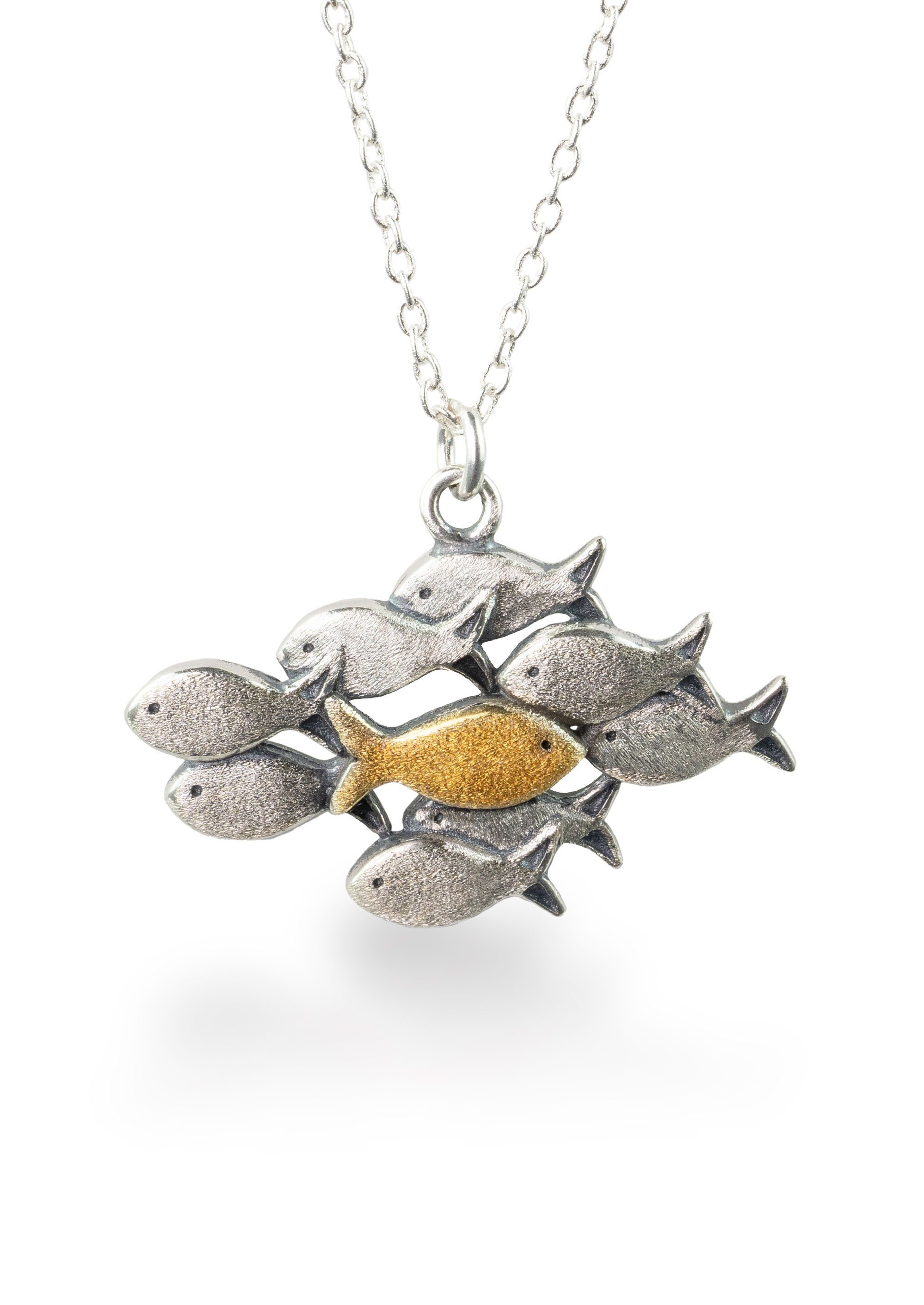 Villa Sorgenfrei Schmuckmanufaktur Silberkette Silber Kette Gegen den Strom (1-tlg), 925 Silber