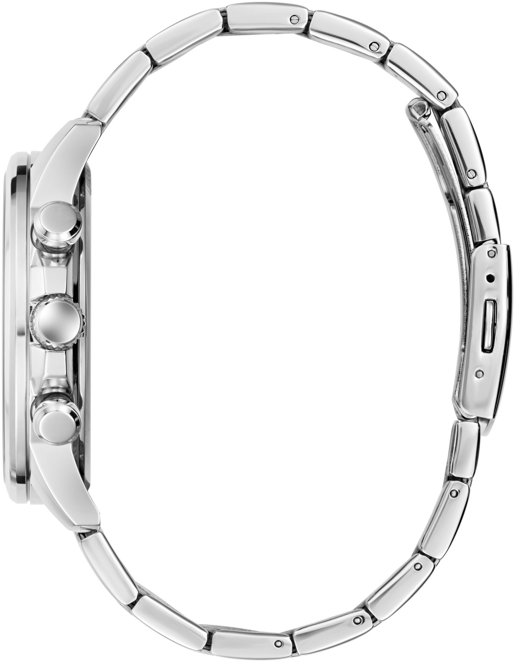Guess Multifunktionsuhr WALKER GW0900G4, Quarzuhr, Armbanduhr, Herrenuhr, Datum, Wochentag, Edelstahlarmband