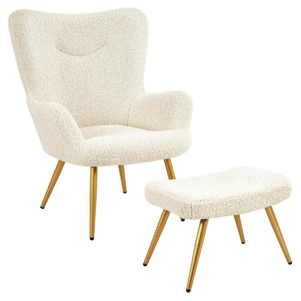 Yaheetech Relaxsessel Ohrensessel mit Hocker, Loungesessel günstig online kaufen