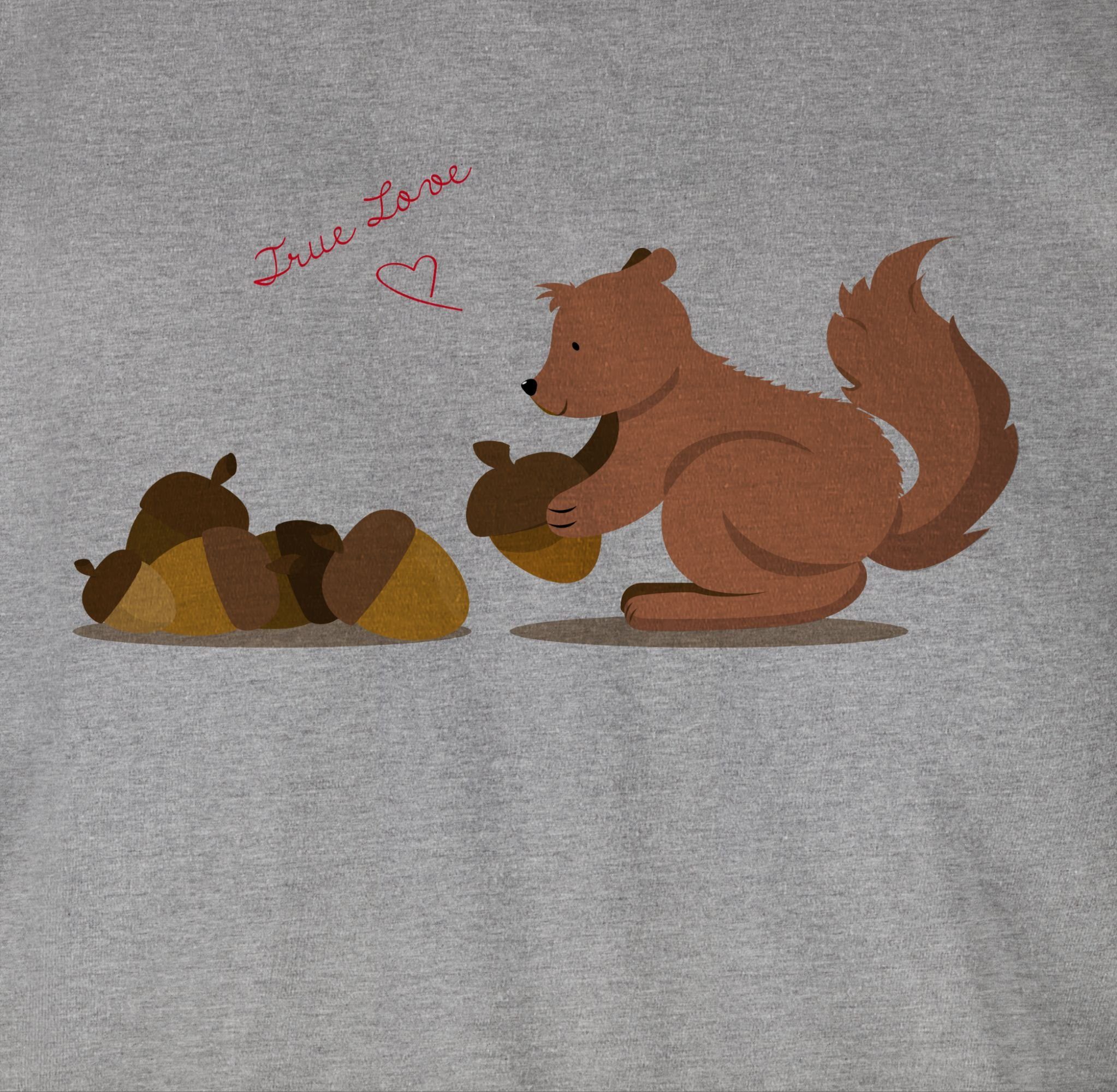 Damen Shirts Shirtracer T-Shirt Eichhörnchen True Love - Dschungel Deko Wildnis - Damen Premium T-Shirt (1-tlg) Urwald Geschenke