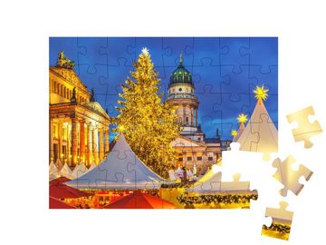 puzzleYOU Puzzle Weihnachtsmarkt in Berlin, 48 Puzzleteile, puzzleYOU-Kollektionen Weihnachten
