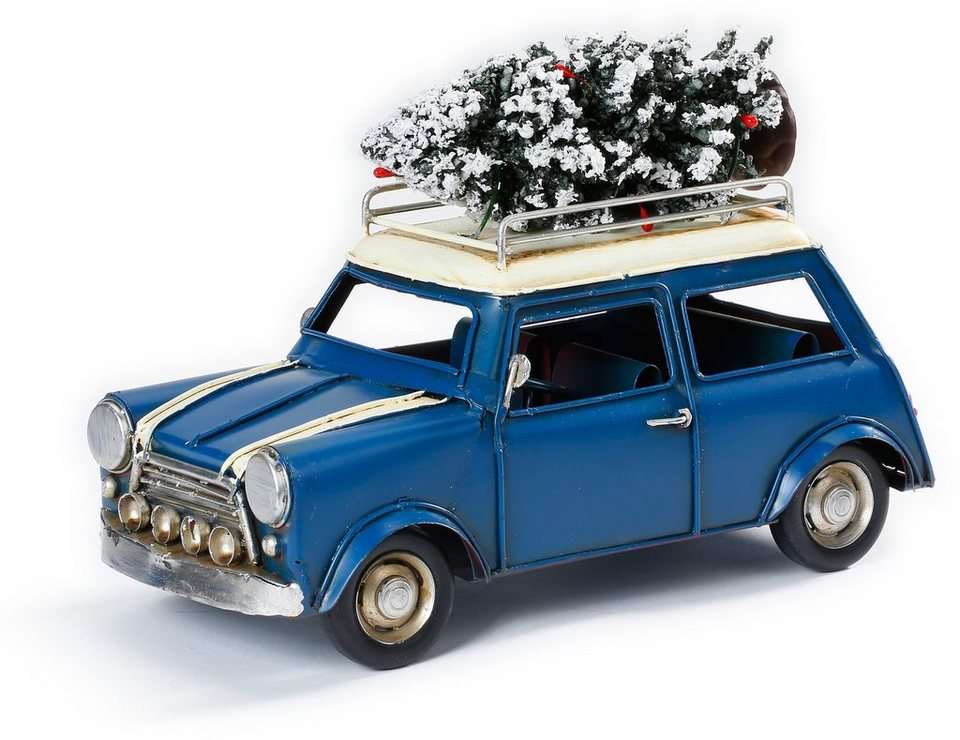 CHRISTMAS GOODS by Inge Weihnachtsfigur Auto mit Baum, Weihnachtsdeko (1  St), im sportlichen Look, Höhe ca. 18 cm