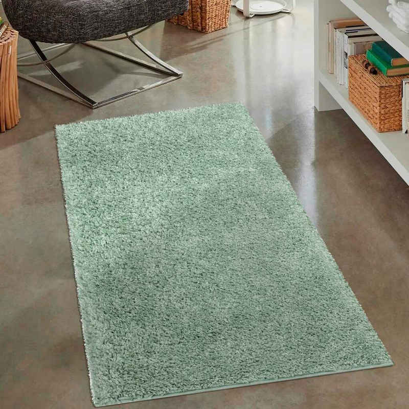 Hochflor-Teppich City Shaggy, Carpet City, rechteckig, Höhe: 30 mm, Robuster Langflor Teppich uni, besonders flauschig weich