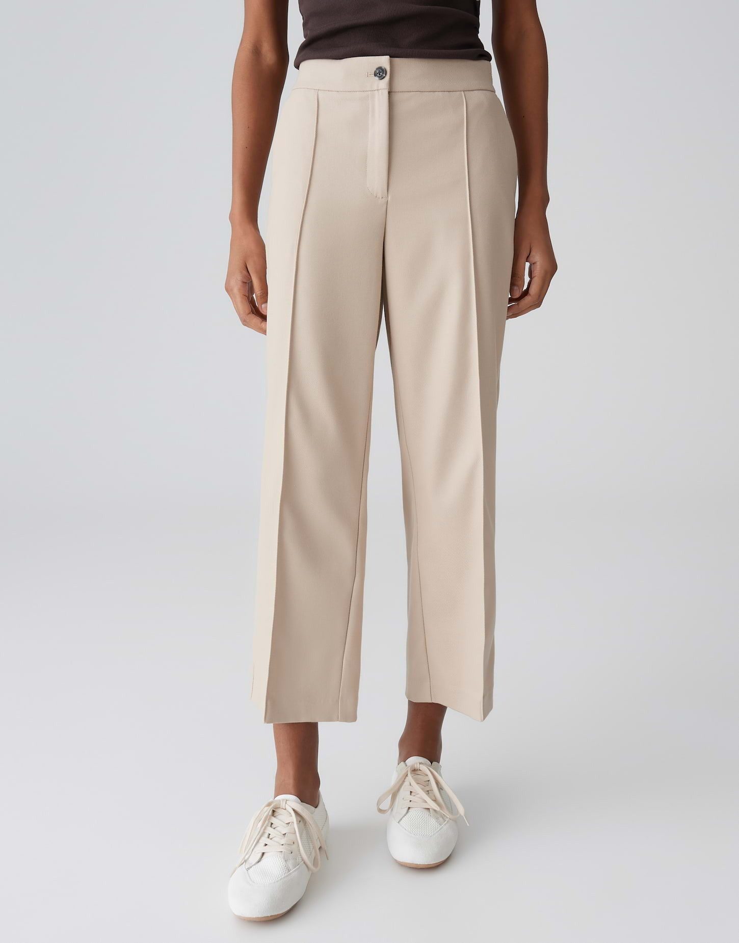 OPUS Stoffhose MELANE SOFT Verkürzte City Pant in Twill Optik günstig online kaufen