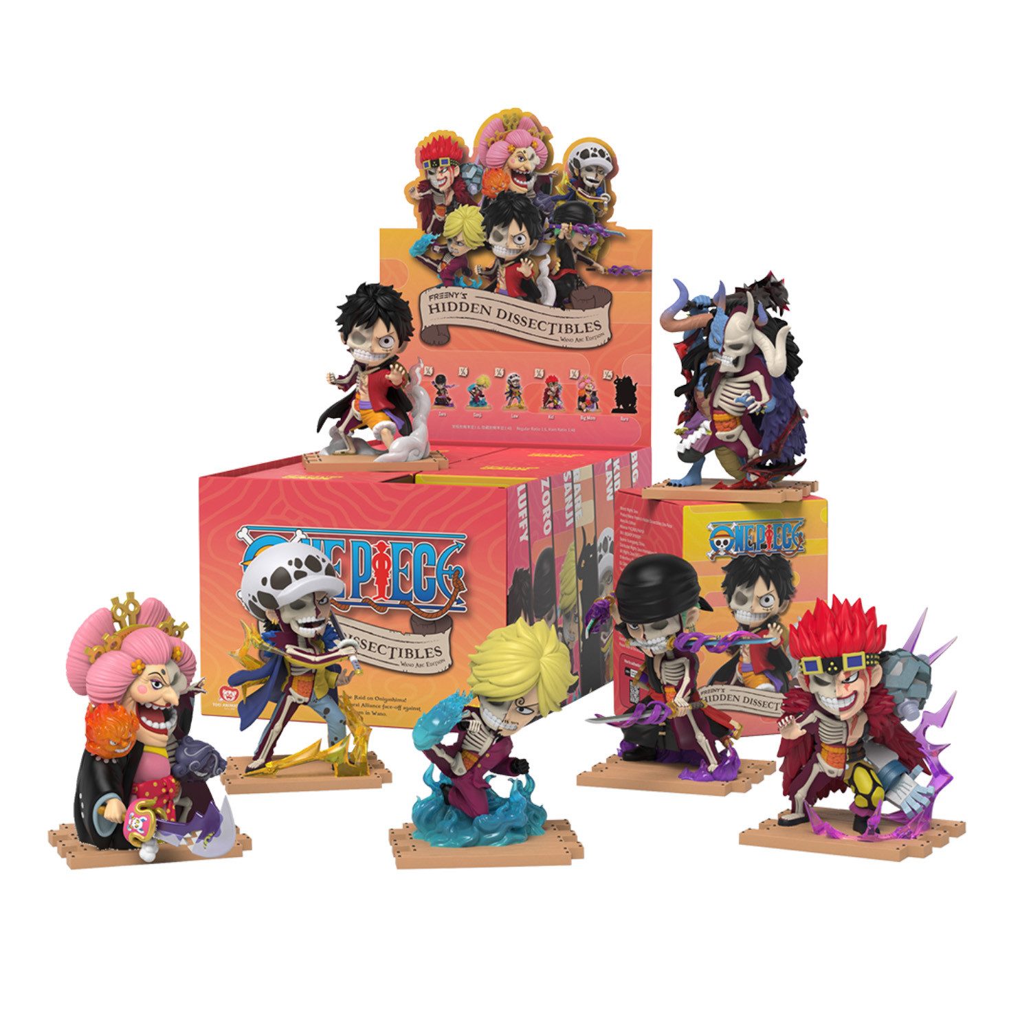 One Piece Anime Sammelfigur Mighty Jaxx - One Piece Figur Serie 1 - 2 - 4 - 5 - 6 - 7, Eine Packung – enthält eine zufällige Figur