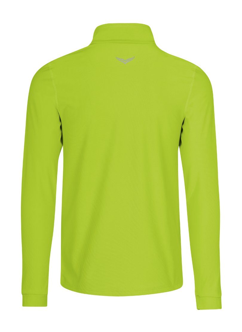 Trigema Sweatshirt TRIGEMA Langärmeliges Sportshirt lemon Reißverschluss mit