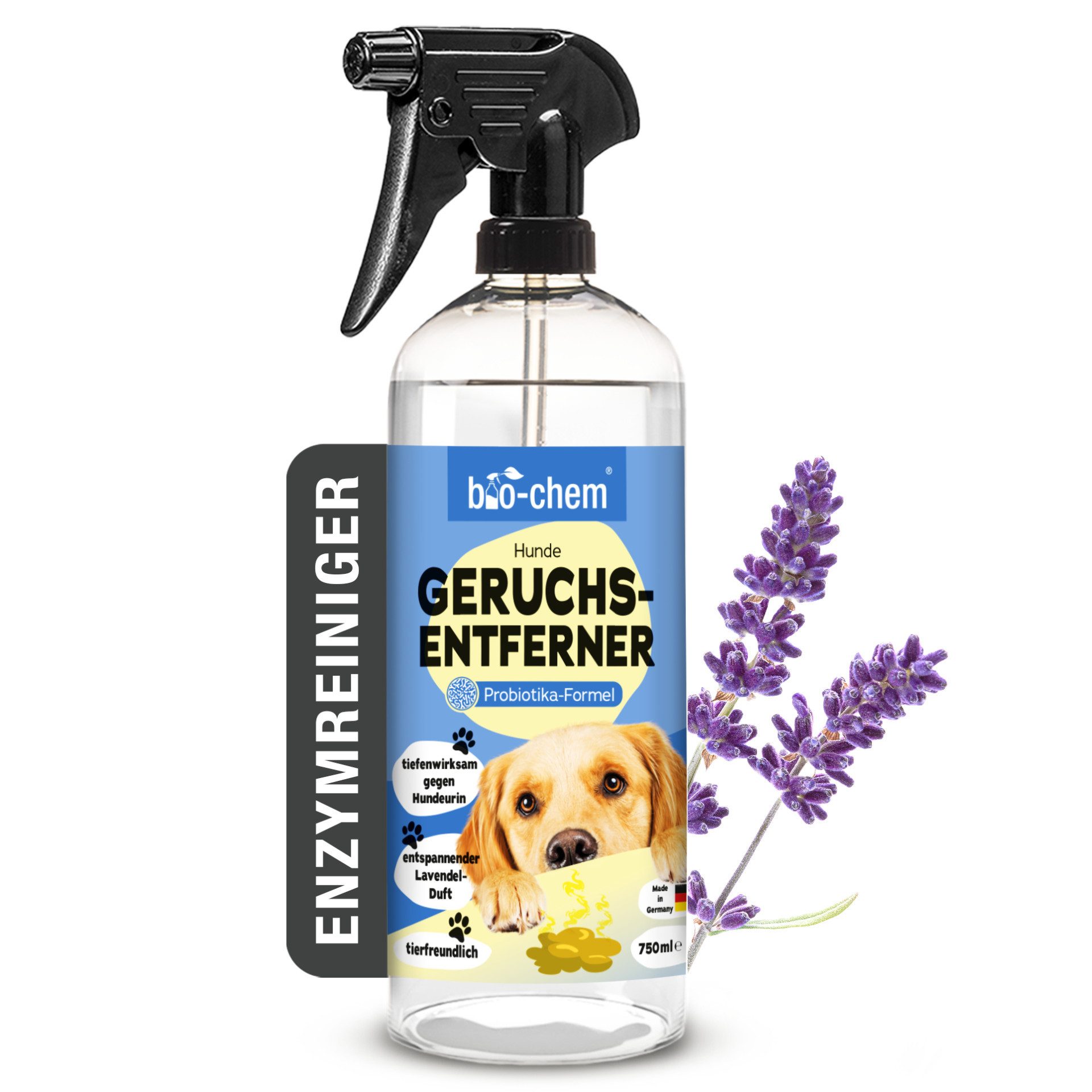 Geruchsentferner Enzymreiniger 750 ML für Hunde- & Tiergerüche