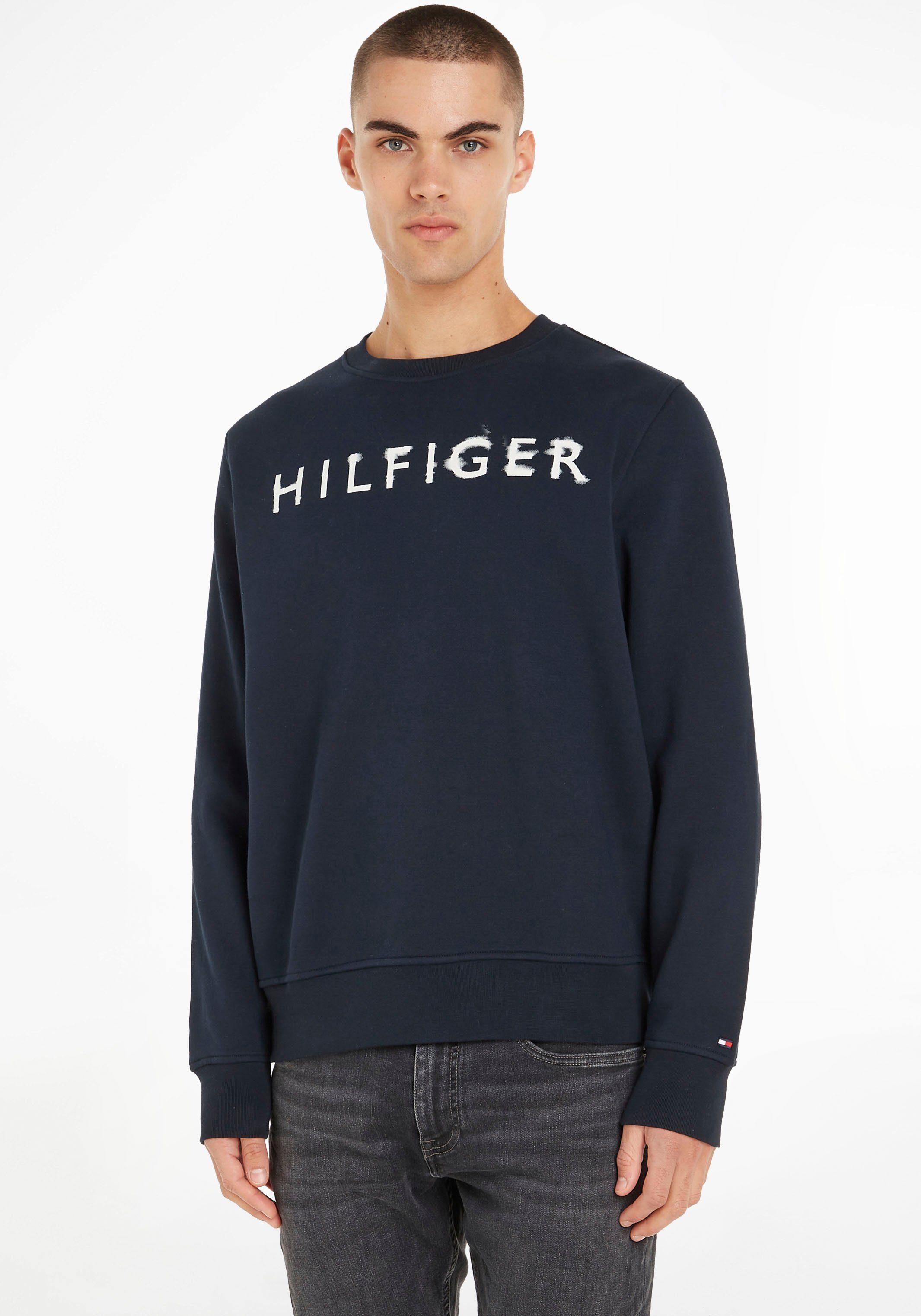Tommy Hilfiger Sweatshirt HILFIGER INK CREWNECK Desert Sky