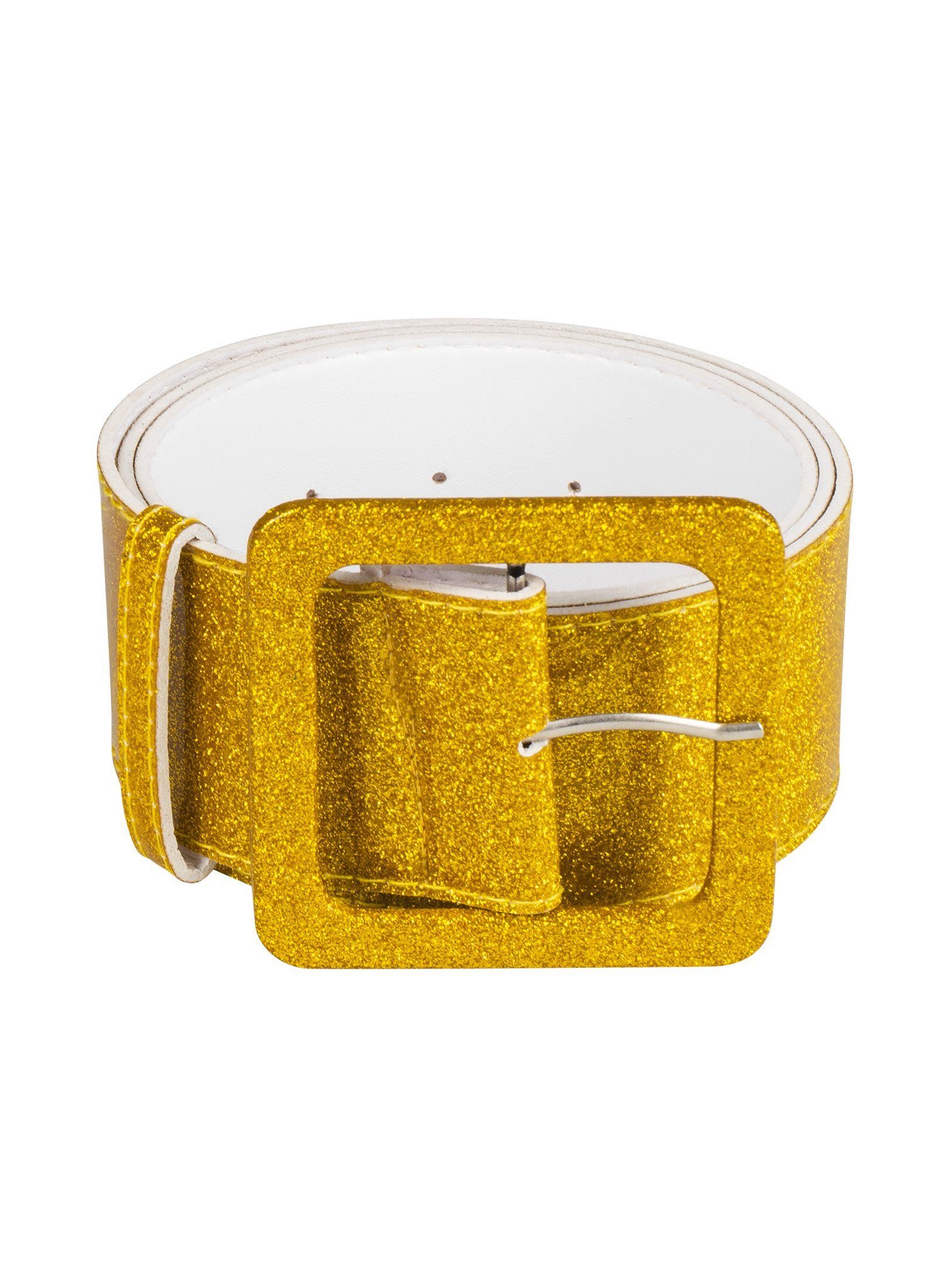 Boland Synthetikgürtel Glitzer Gürtel gold