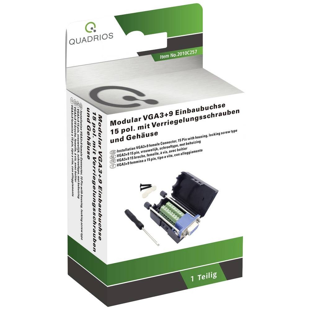 Quadrios VGA 15 pol. (3+9) - Modular Buchsen Set 2010C257 Audio- & Video-Adapter