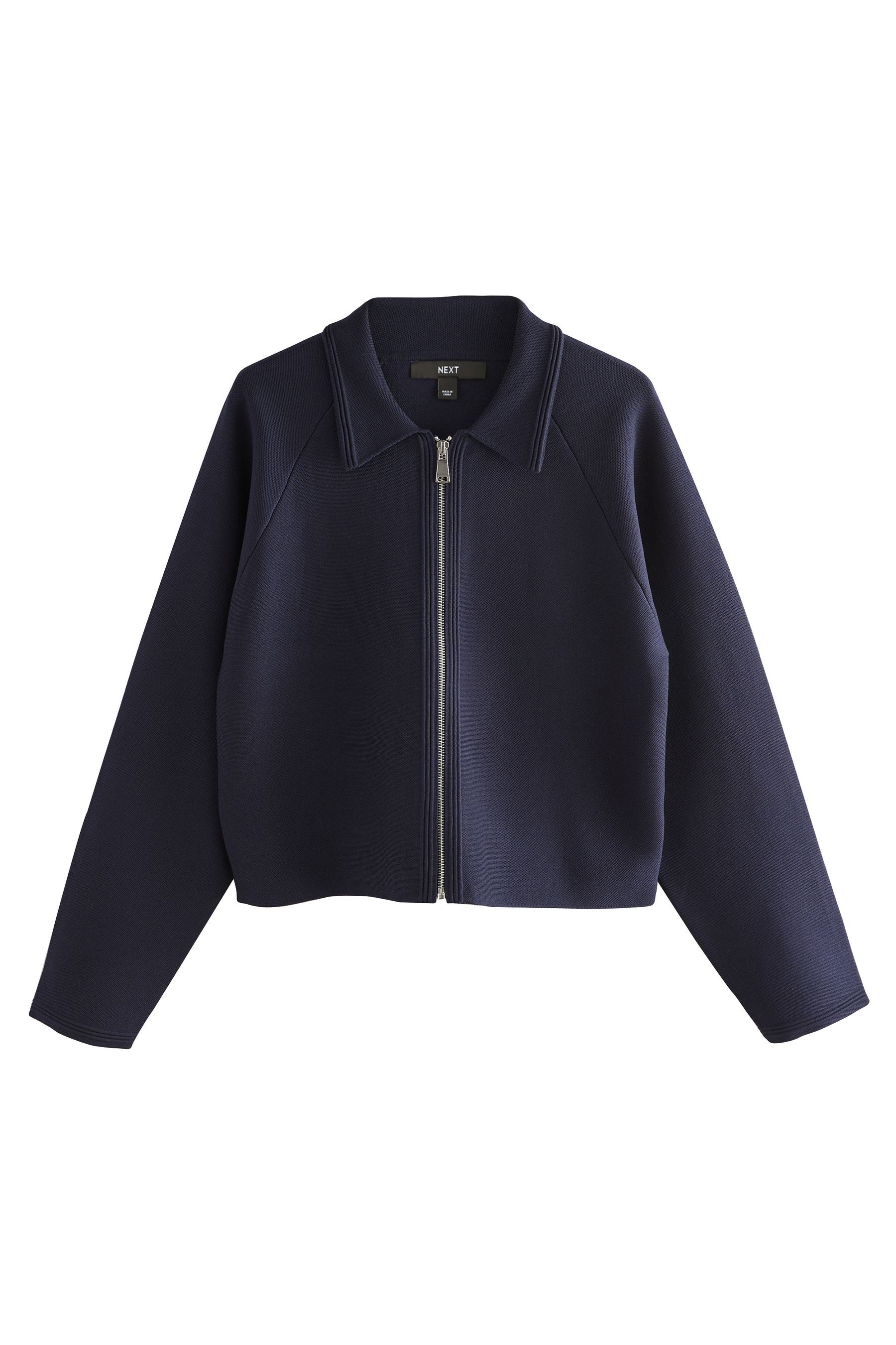 Next Strickjacke Elegante Jacke mit Reißverschluss, Kurzgröße (1-tlg) günstig online kaufen