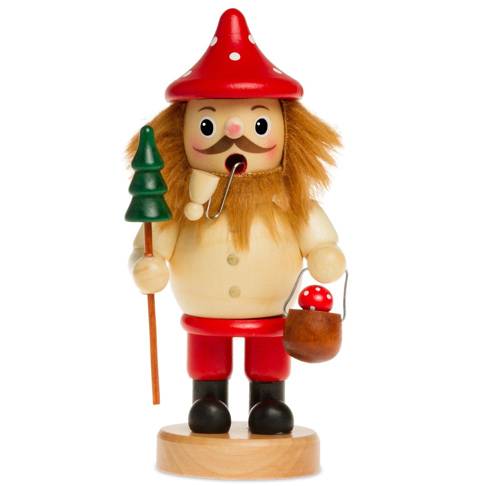 SIKORA Weihnachtsfigur - Holz verschiedene B07 Motive RM-B aus braun Wichtel Räuchermännchen