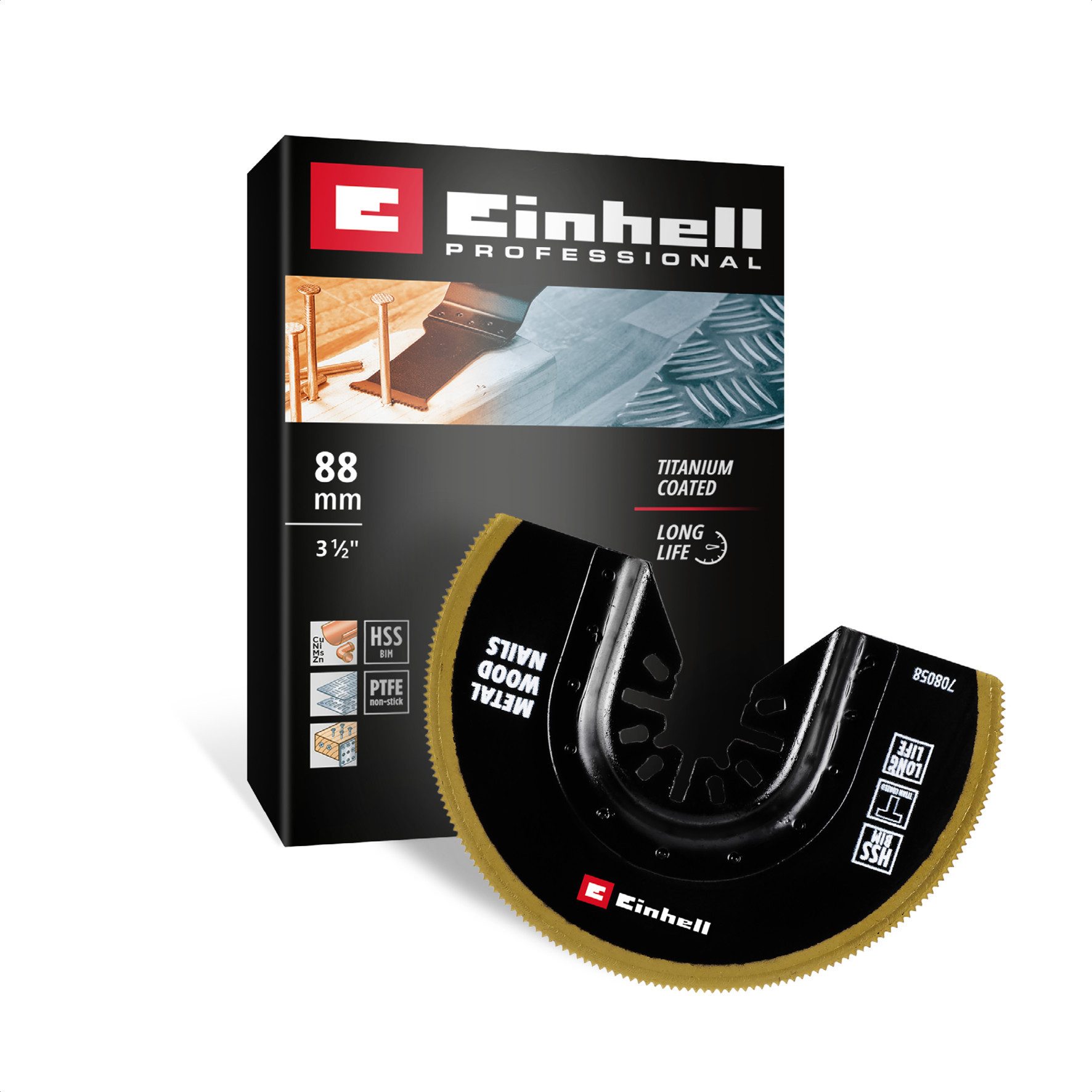 Einhell Sägeblatt Original Einhell Bi-Metall Tauchsägeblatt Titanbeschichtet (88 mm Br, Original Einhell Bi-Metall Tauchsägeblatt Titanbeschichtet (88 mm Br