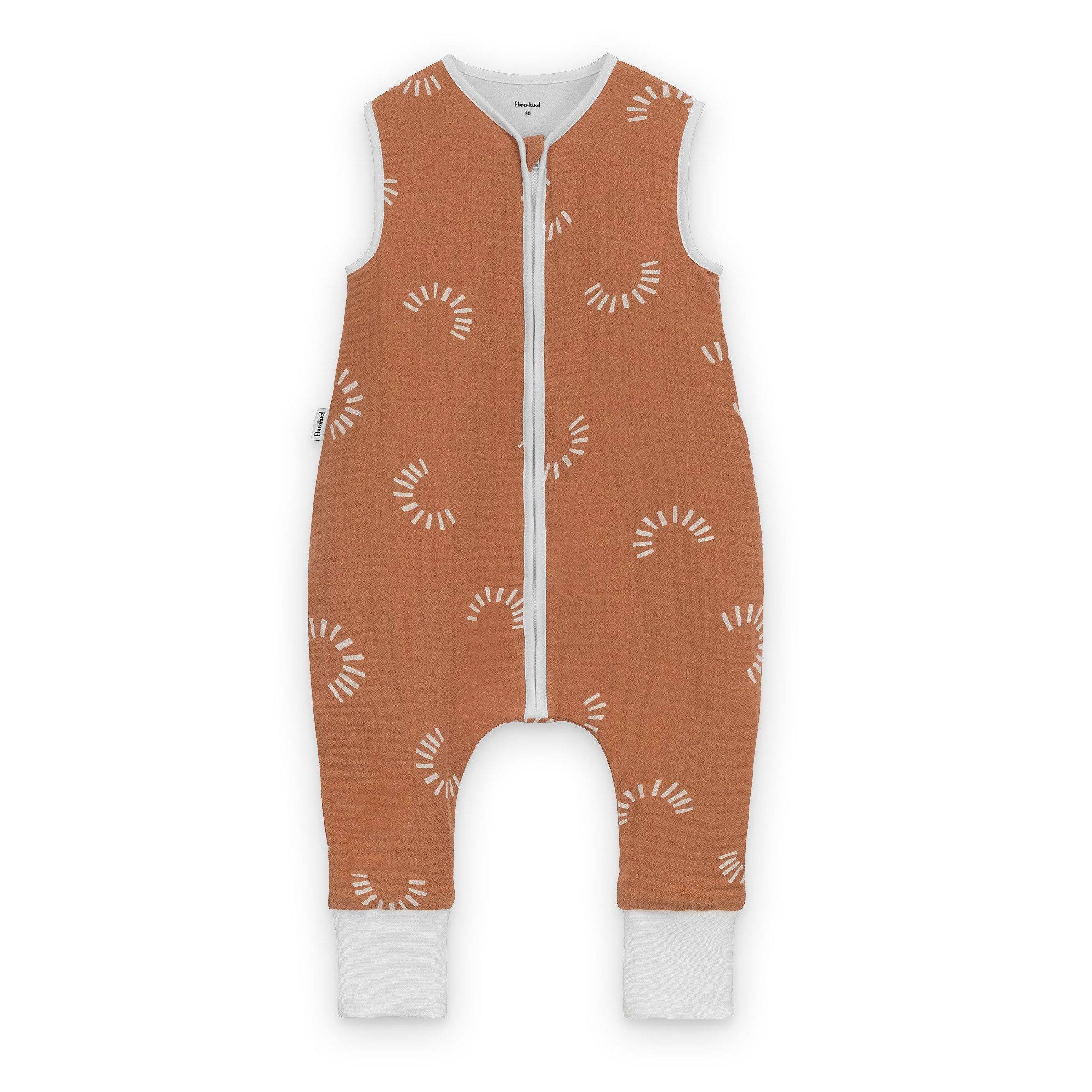 Ehrenkind Babyschlafsack Musselin Schlafsack mit Füßen 2.5 TOG (Ganzjahres-Schlafsack mit Beinen, Mehr Bewegungsfreiheit zu jeder Jahreszeit), Schlafsack Baby, 100% hochwertige Bio-Baumwolle