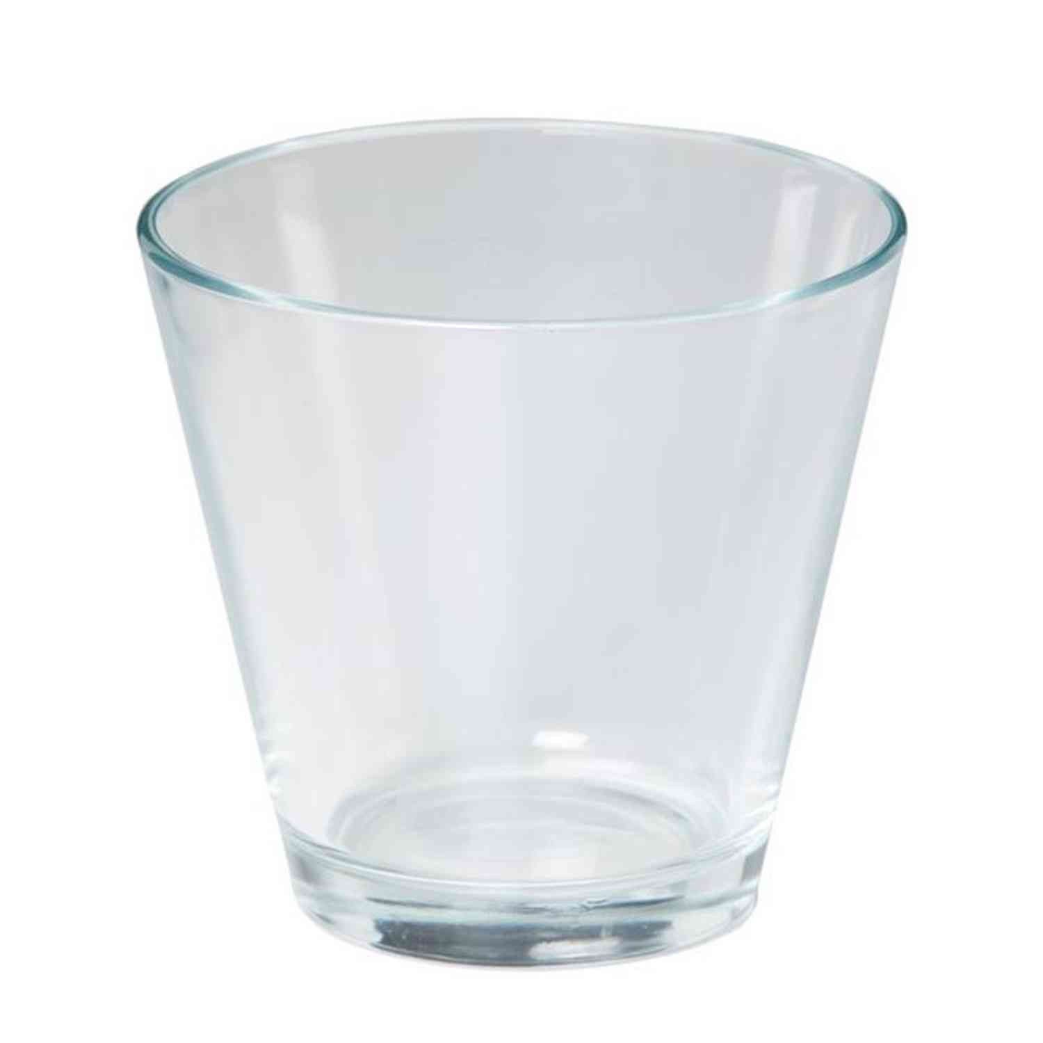INNA-Glas Blumentopf Pflanztopf THEA, Trichter - rund, klar, 12,5cm, Ø 13,5cm