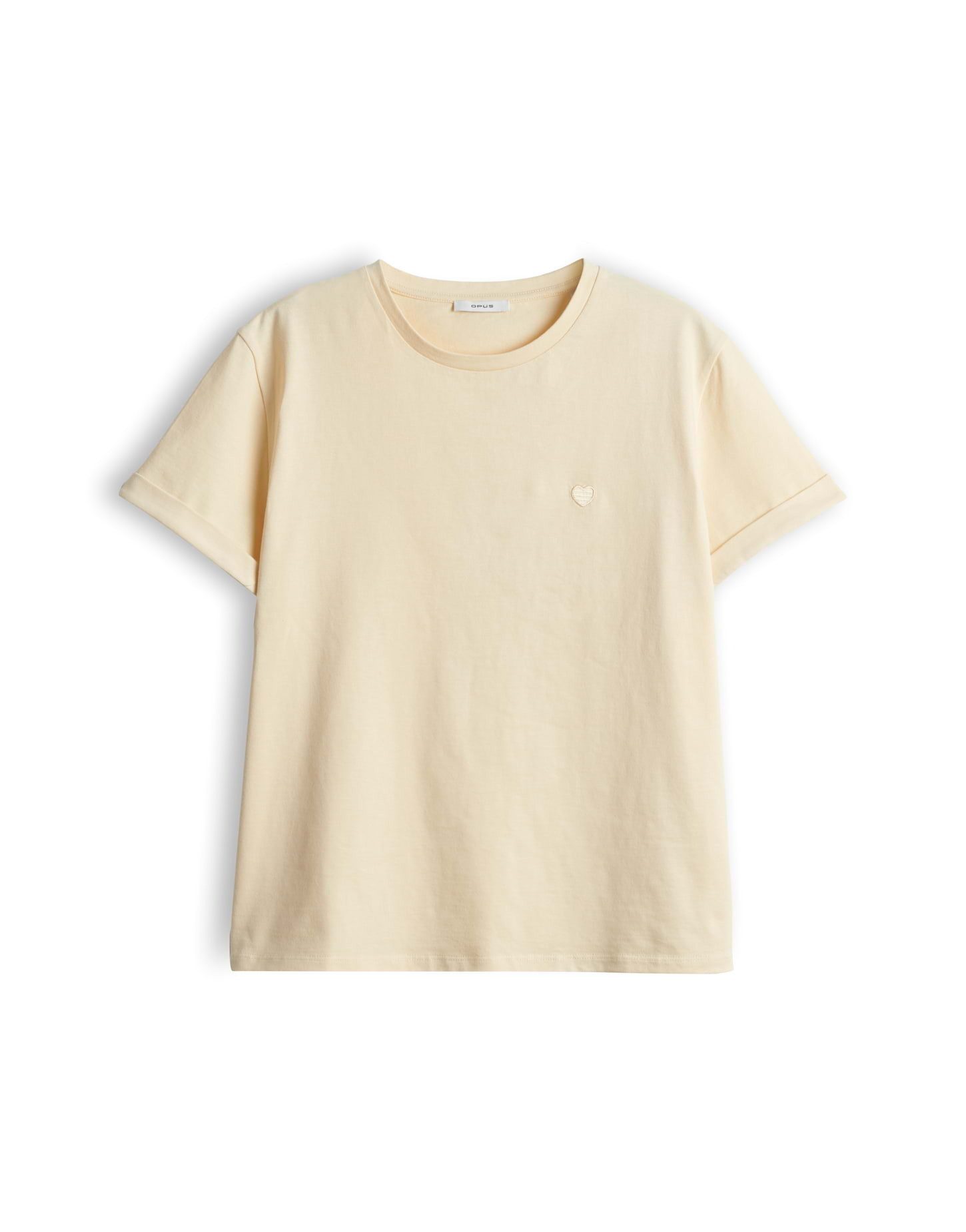 OPUS T-Shirt Serz Regular aus Baumwolle lockerer Schnitt, mit Herzstickerei – Bild 2 von 5