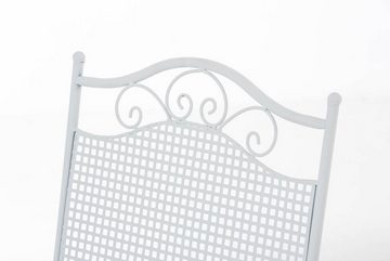 TPFGarden Gartenstuhl Kirstin - für Garten, Balkon, Terrasse - Farbe: weiß (Hochwertiger und stabiler Metallstuhl aus handgefertigtem Eisen, 1 St), Balkonstuhl, Klappstuhl - Maße (TxBxH): 50 x 41 x 91cm