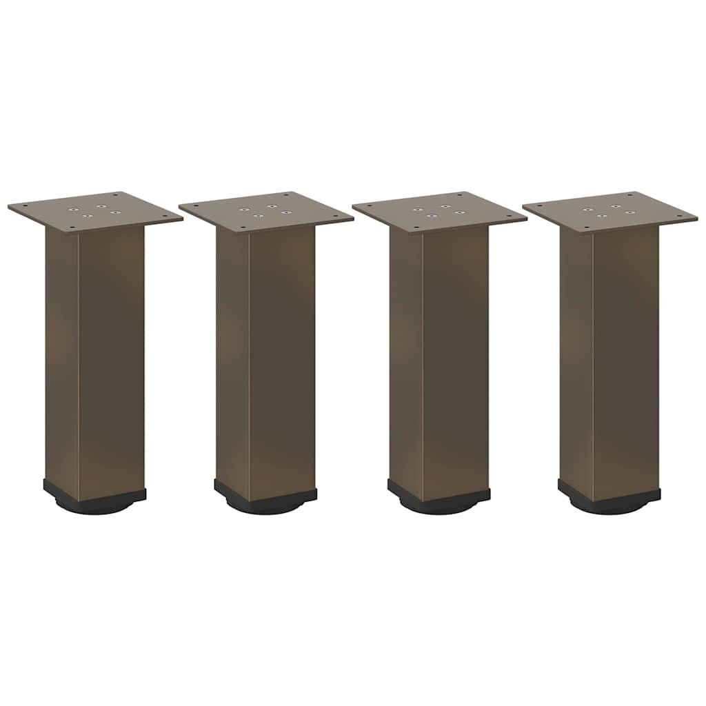 vidaXL Tischbein Couchtischbeine 4 Stk. Naturstahl 30-32 cm Stahl