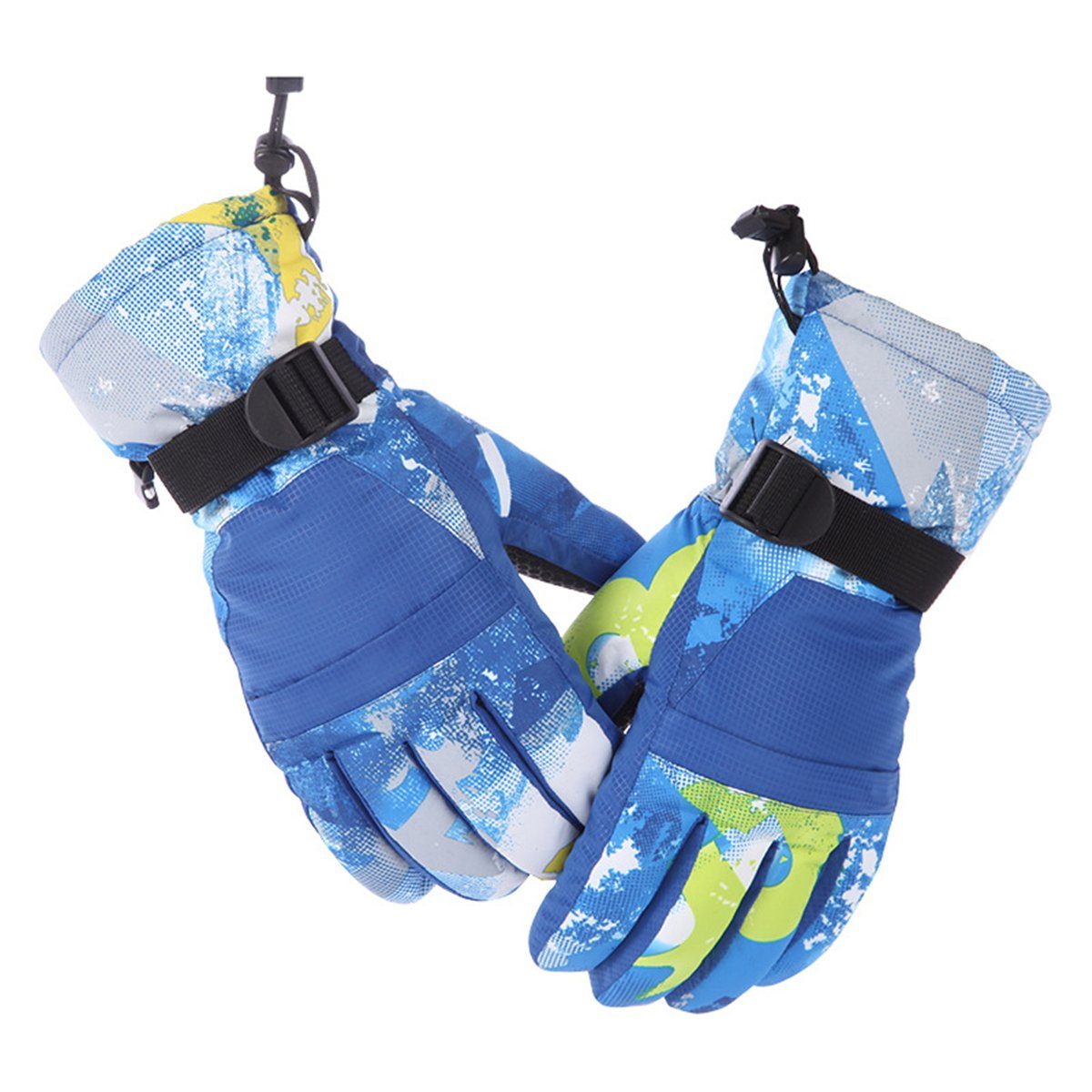 Sterne Langlaufhandschuhe Kinder/Männer/Damen Die Winter-Outdoor-Sport-Snowboard-Handschuhe Blau