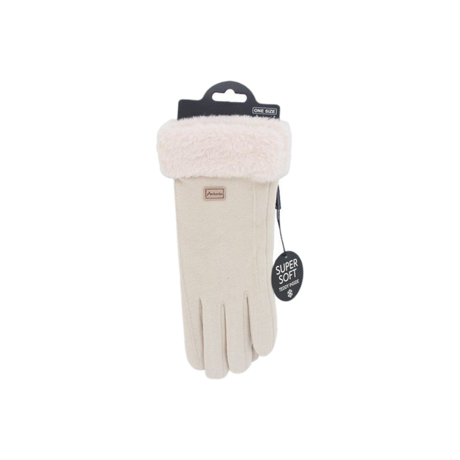 VewoTex Strickhandschuhe Wildlederoptik "NY Style" Suede mit Fell (Kein Set günstig online kaufen