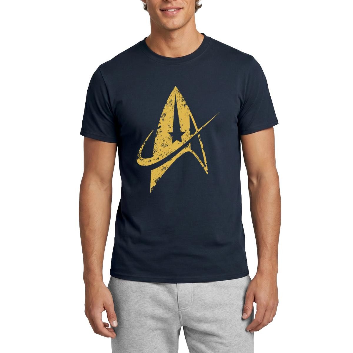 T-Shirt Star Trek Discovery Delta Abzeichen Gold Männer T-Shirt