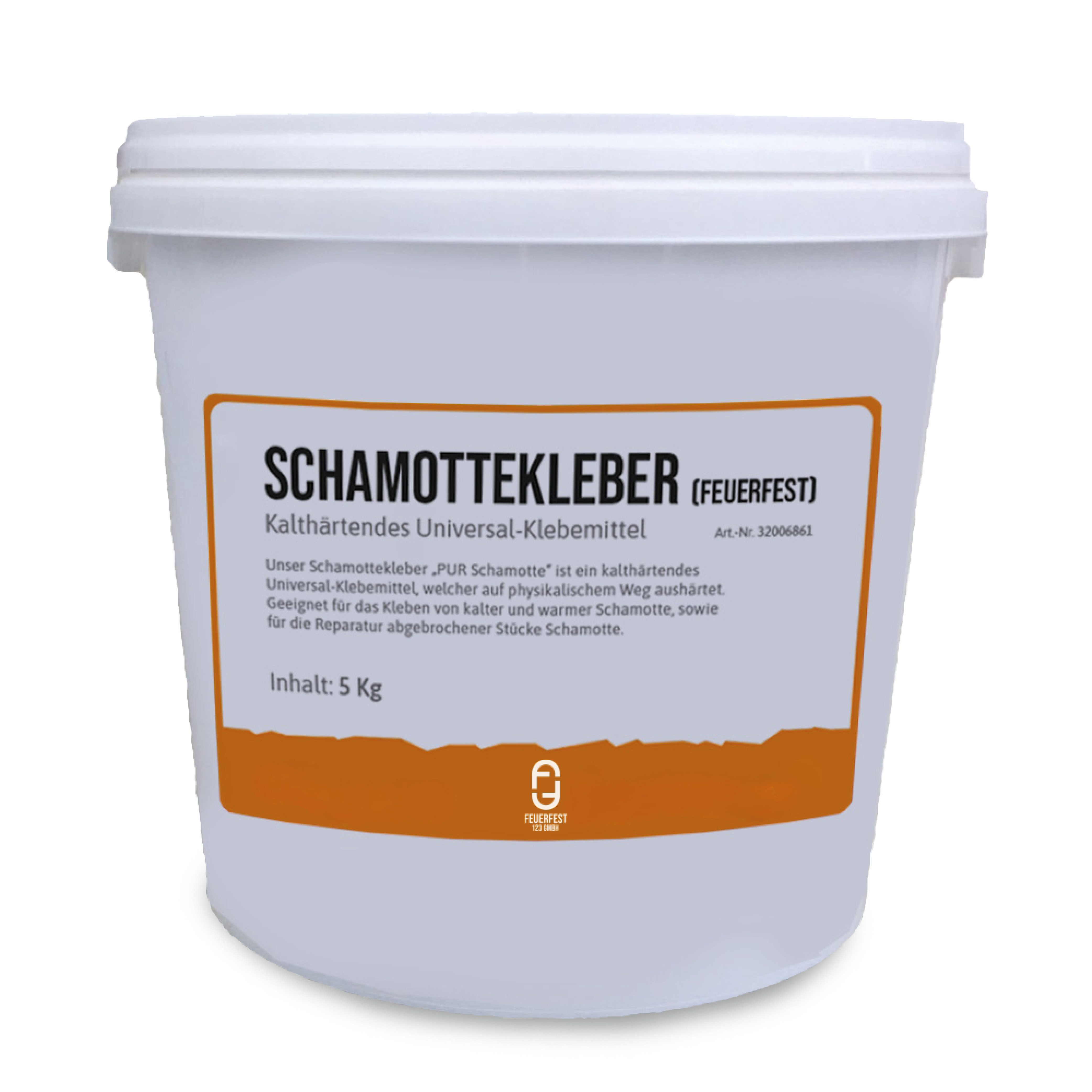 Feuerfest 123 GmbH Миномет Schamottekleber, zum Kleben & Reparieren von Schamotte, (feuerfester Kleber), hitzebeständig bis 1.350 °C, physikalische Trocknung