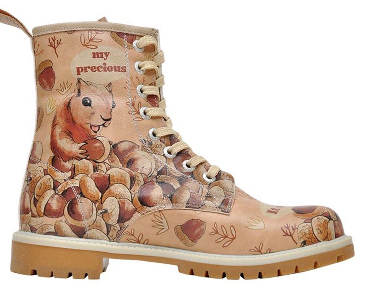 Schuhe Boots DOGO It Wasn`t Me Schnürboots mit Eichhörnchen-Print