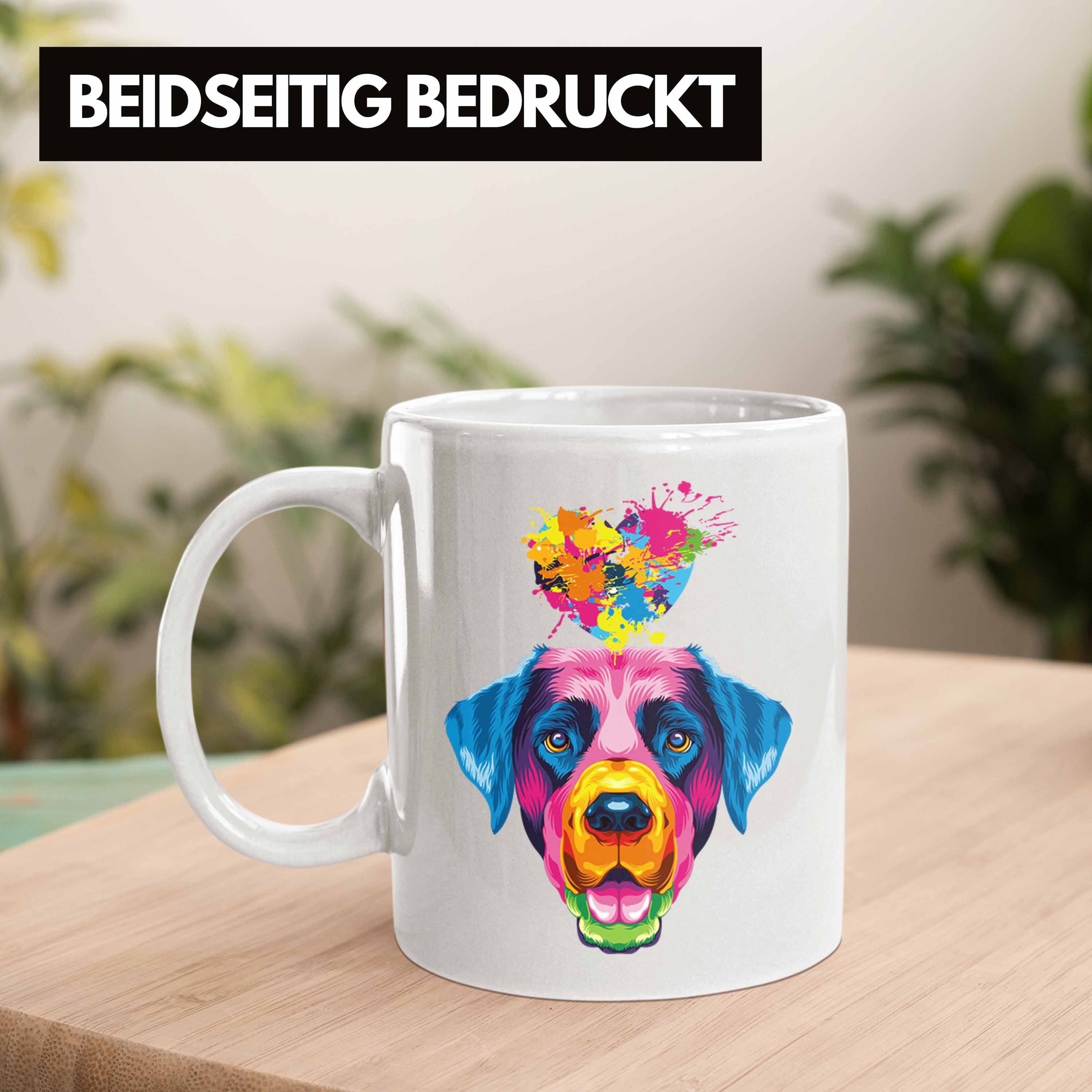 Geschenkid Herz Besitzer Tasse Geschenk Trendation Labrador Weiss Spruch Tasse Farbe Lustiger