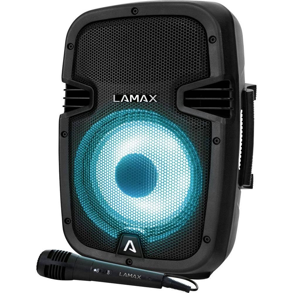 Stimmungslicht, Party-Lautsprecher wiederaufladbar) PartyBoomBox Lautsprecher LAMAX (spritzwassergeschützt, 300