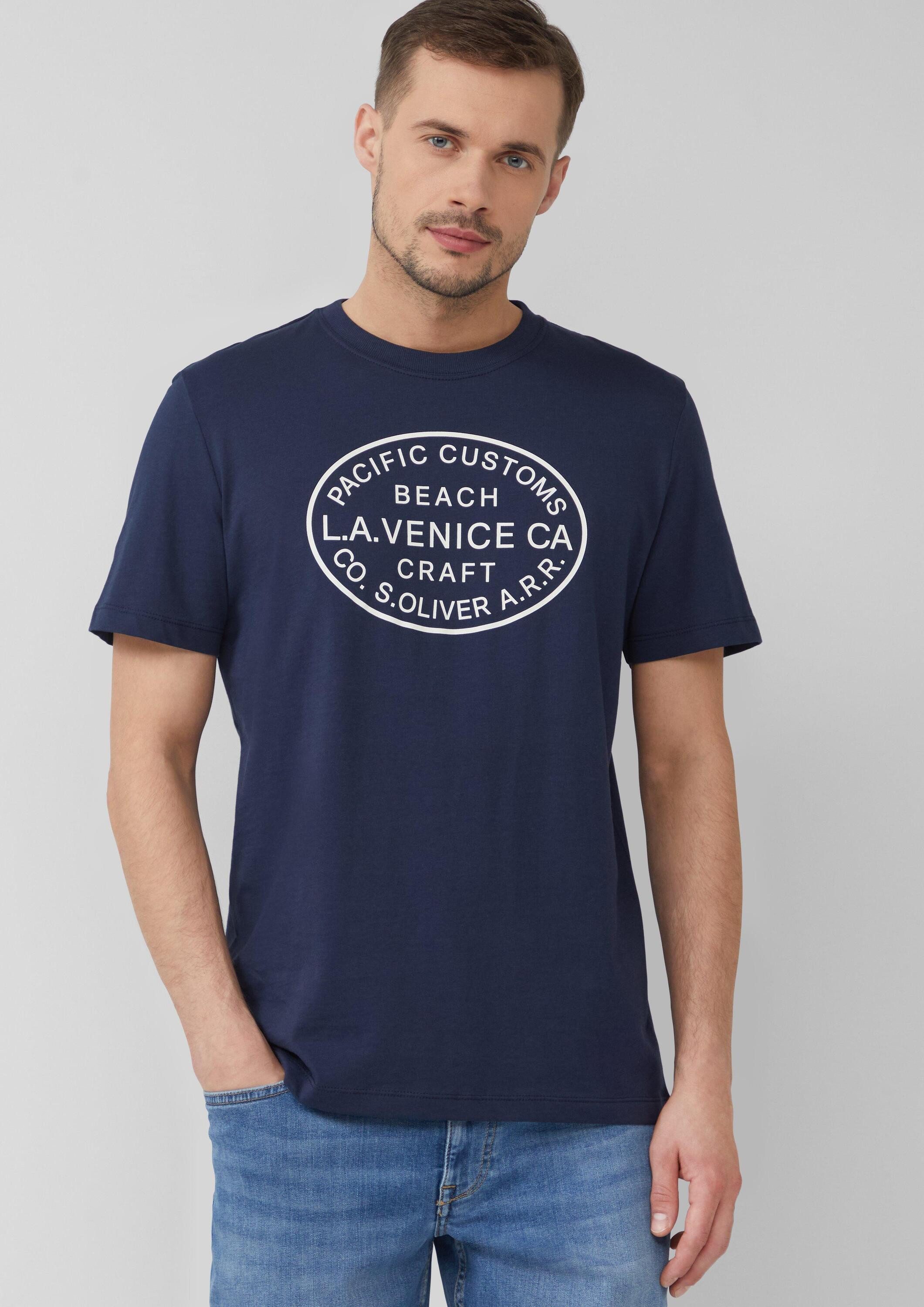 s.Oliver Kurzarmshirt T-Shirt T-Shirt mit Crew Neck und Frontprint günstig online kaufen