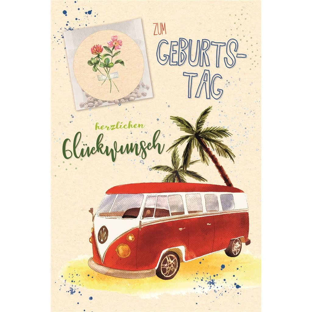 Grußkarten Geburtstag - Glückwunschkarte im Format 11,5 x 17 cm mit Umschlag