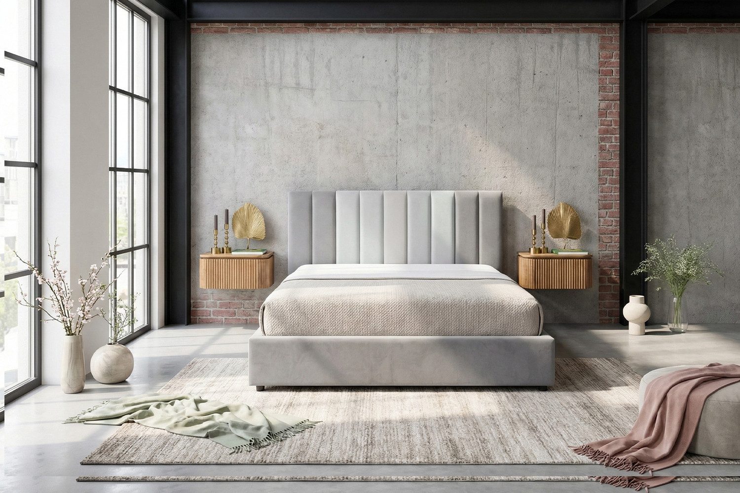 KAWOLA Polsterbett CATTURA Velvet - Modernes Design - Schlafzimmer Highlight, Inklusive Lattenrost 3-fach höhenverstellbar - Stil trifft Komfort