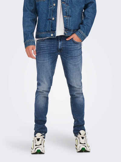 ONLY & SONS Slim-fit-Jeans Slim Fit Jeans Destroyed Denim Stretch Pants ONSLOOM (1-tlg) 3967 in Blau-2