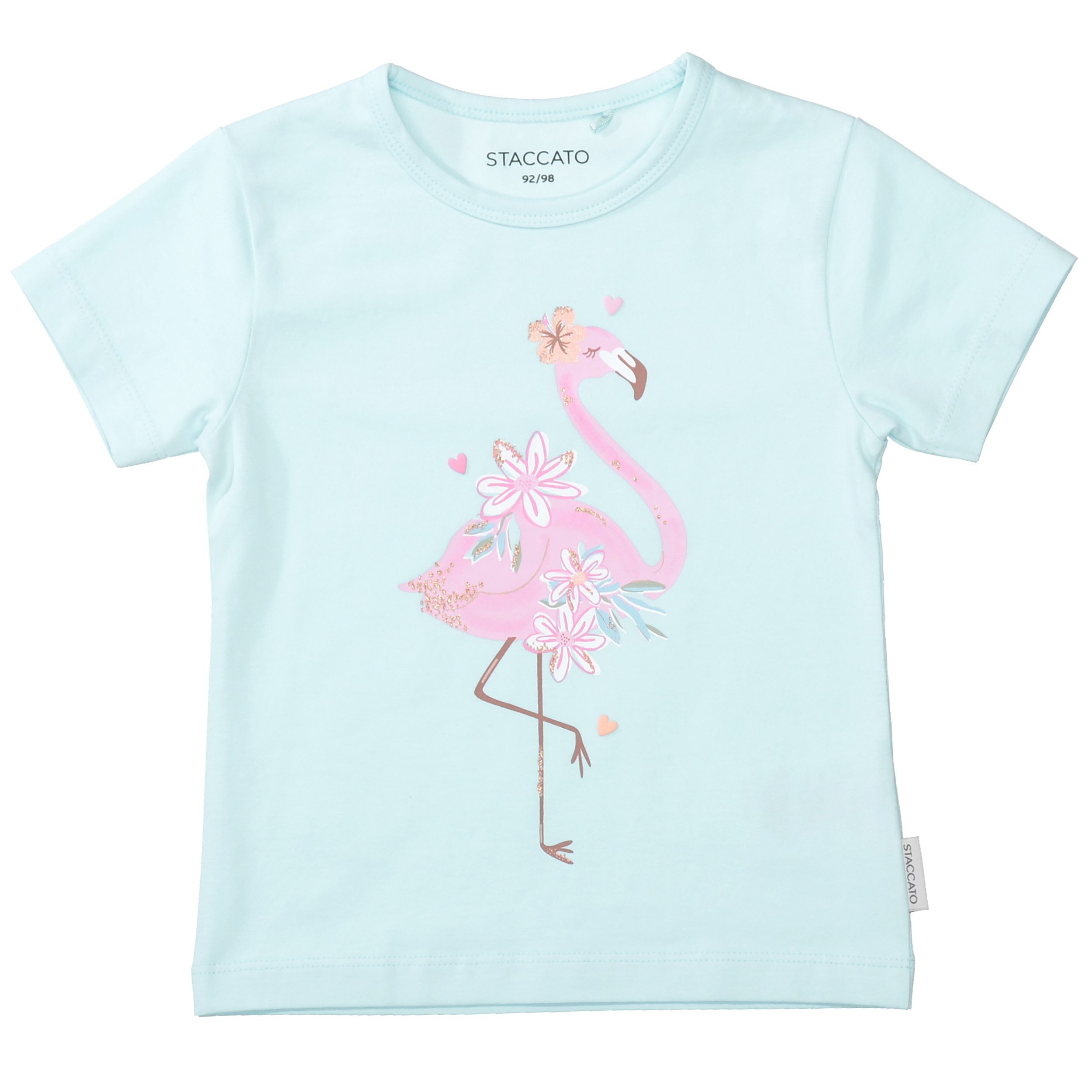 STACCATO T-Shirt (2-tlg) 2er Pack mit Flamingo-Motiven, Allover-Druck, für Girls – Bild 3 von 4