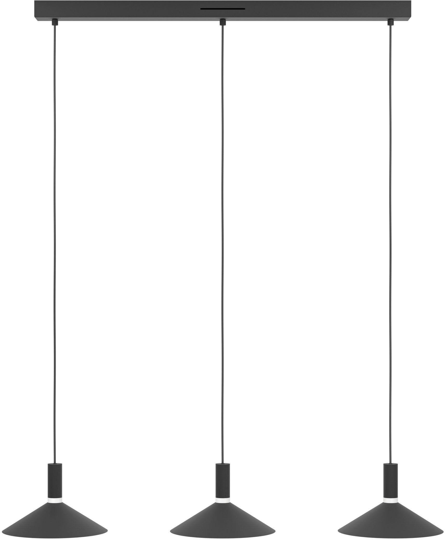 EGLO Hängeleuchte CONOMAVILLA-Z Pendellampe - Stahl - LED - 3X7,5W - IP20, Bluetooth, CCT - über Fernbedienung, Dimmfunktion, Farbwechsel, Memoryfunktion, Nachtlichtfunktion, RGB, Weckerfunktion, dimmbar über Fernbedienung, mehrere Helligkeitsstufen, LED fest integriert, Kaltweiß, Neutralweiß, RGB, Warmweiß, Hängelampe, Deckenlampe, Wohnzimmer, Esszimmer, L92 x B22 x H120 cm