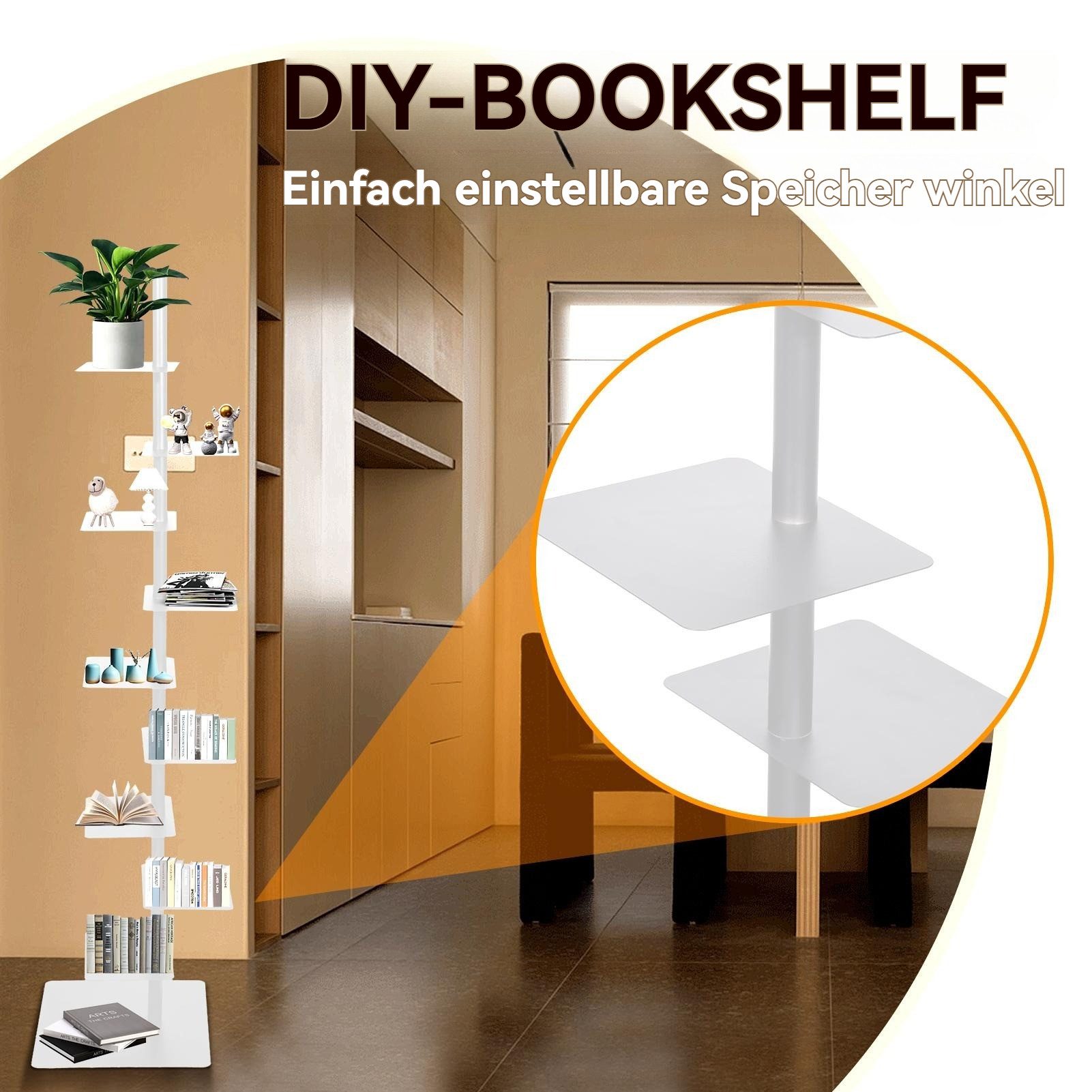 Vellora Bücherregal Vertikaler Bücherstapel, Metall-Pflanzenhalter, 1-tlg., günstig online kaufen