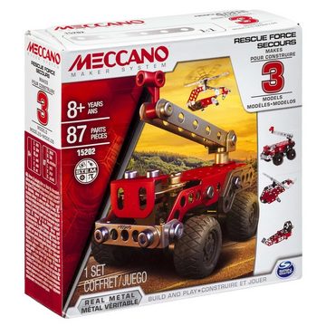 Meccano Konstruktions-Spielset 3-in-1 Spielzeugauto Modell-Set Rescue Squad