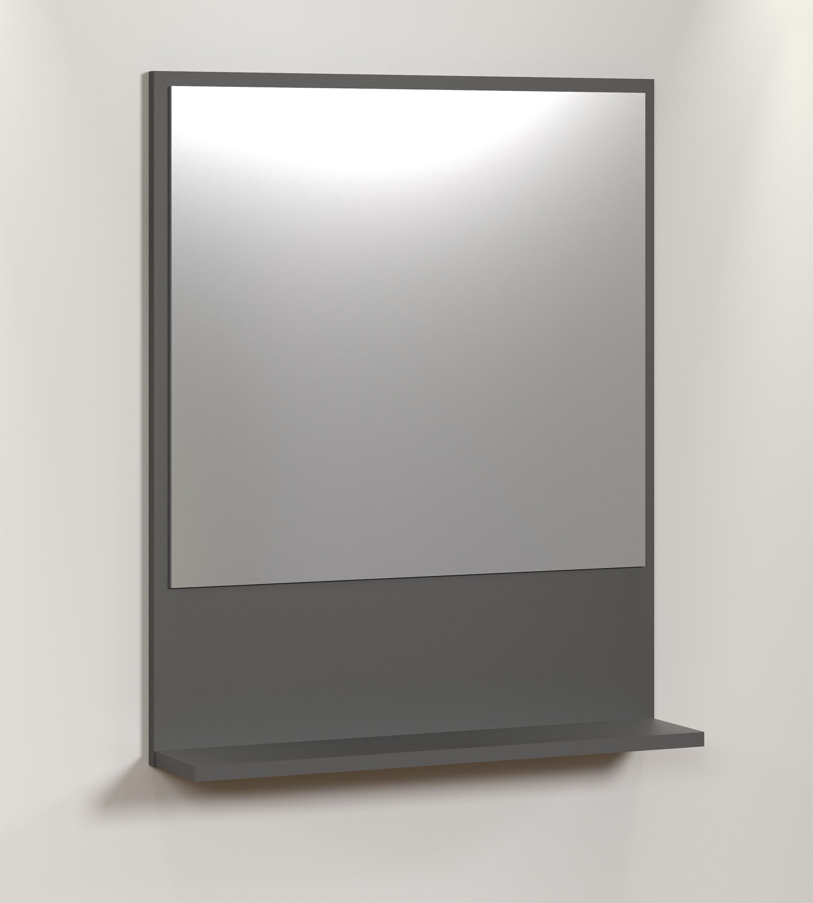 trendteam Wandspiegel (Spiegel), Wandspiegel Badspiegel mit Ablageboden 60x74x14cm
