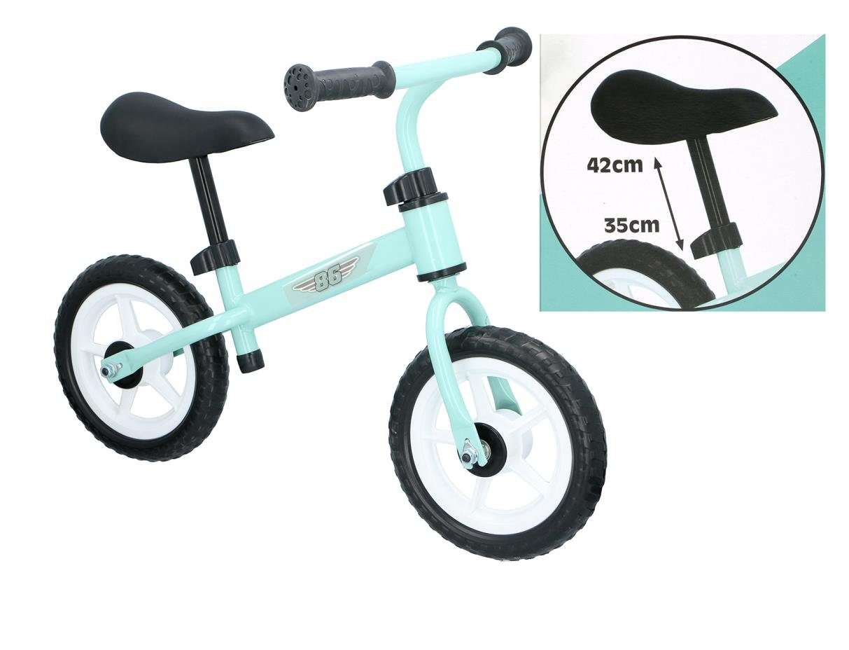 2 Rahmen, Leichtmetall Kinder Jahre, Lenker rutschfesten Kinder ergonomischer Bubble-Store Handgriffen ab mit Mint-Grün Laufrad Lernlaufrad, Sattel, höhenverstellbarer Laufrad