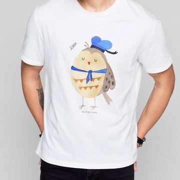 Mr. & Mrs. Panda T-Shirt Eule Matrosen - Weiß - Geschenk, Owl, Seefahrer, Hochzeitstag Geschen (1-tlg)