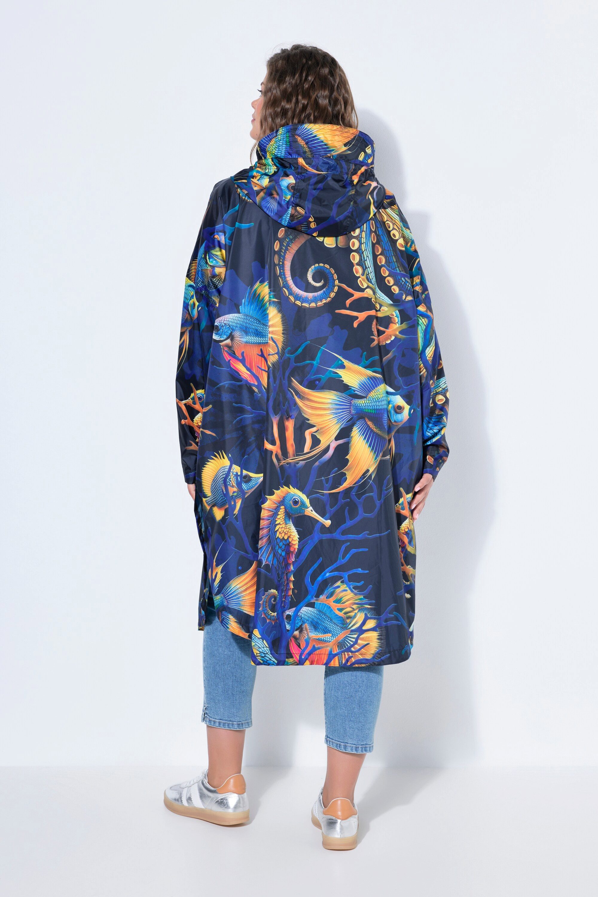 Laurasøn Funktionsjacke Funktions-Regencape Unisex Print Kapuze – Bild 4 von 5