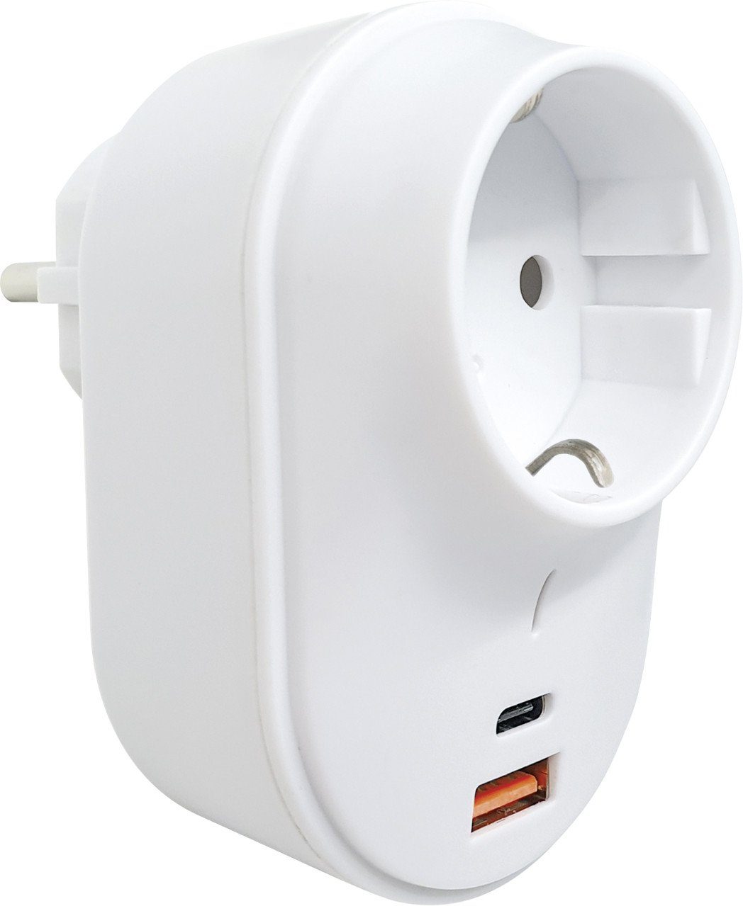 Schwaiger Rundstecker Schwaiger Zwischenstecker mit USB-Ladeadapter USB