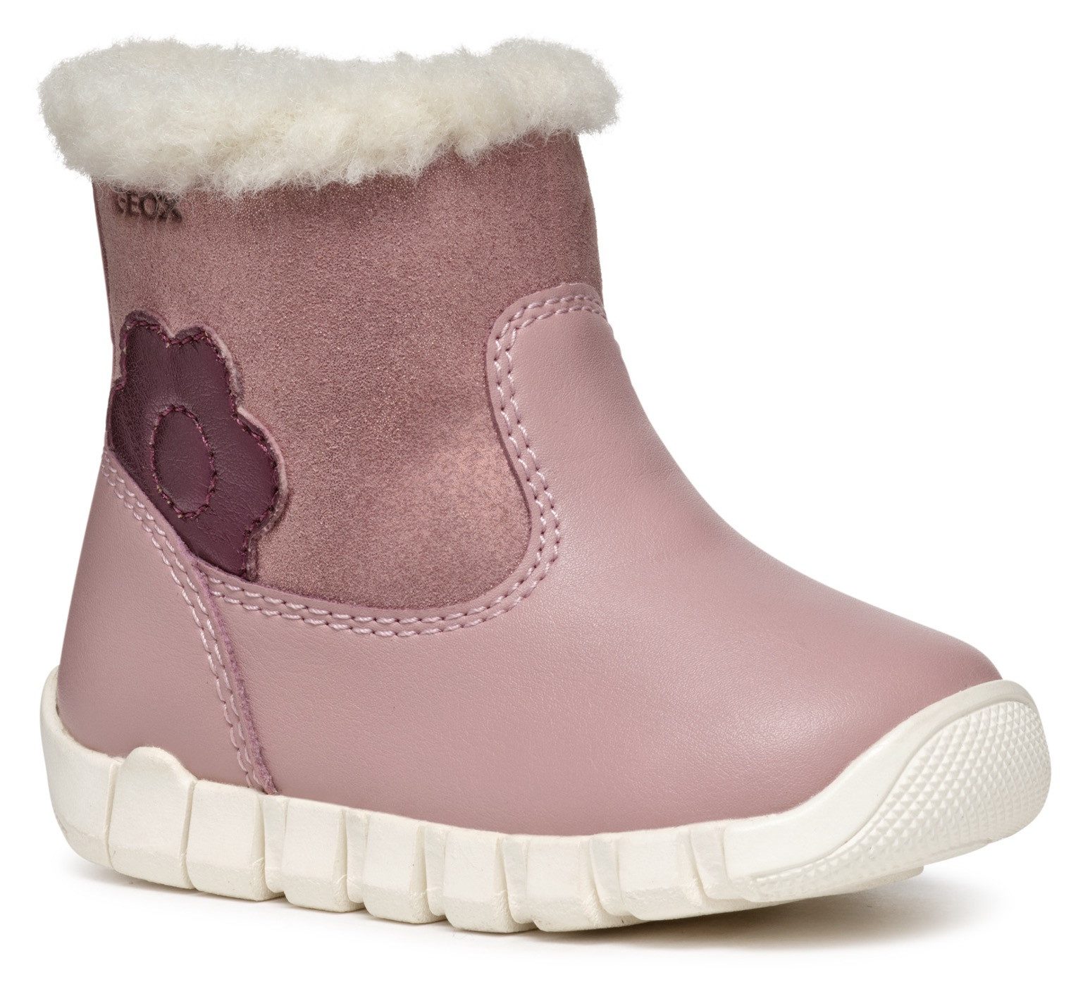 Geox B IUPIDOO GIRL B Winterboots Klettstiefel, Babystiefel Winterstiefel mit Warmfutter