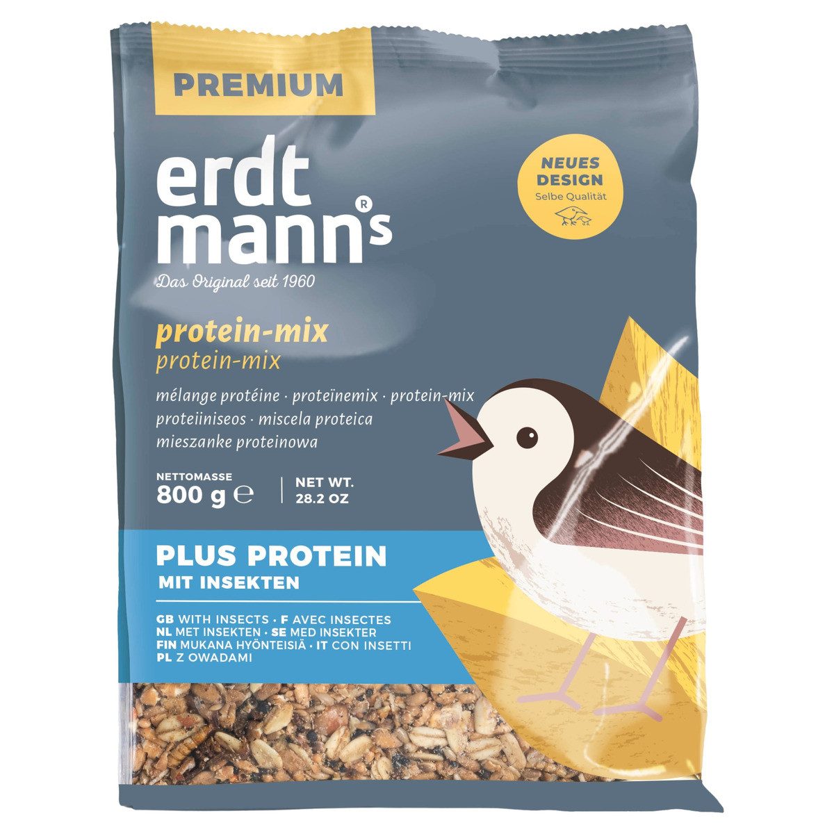 Erdtmann Protein-Mix PLUS 800 g im Standbeutel, für: Vogel