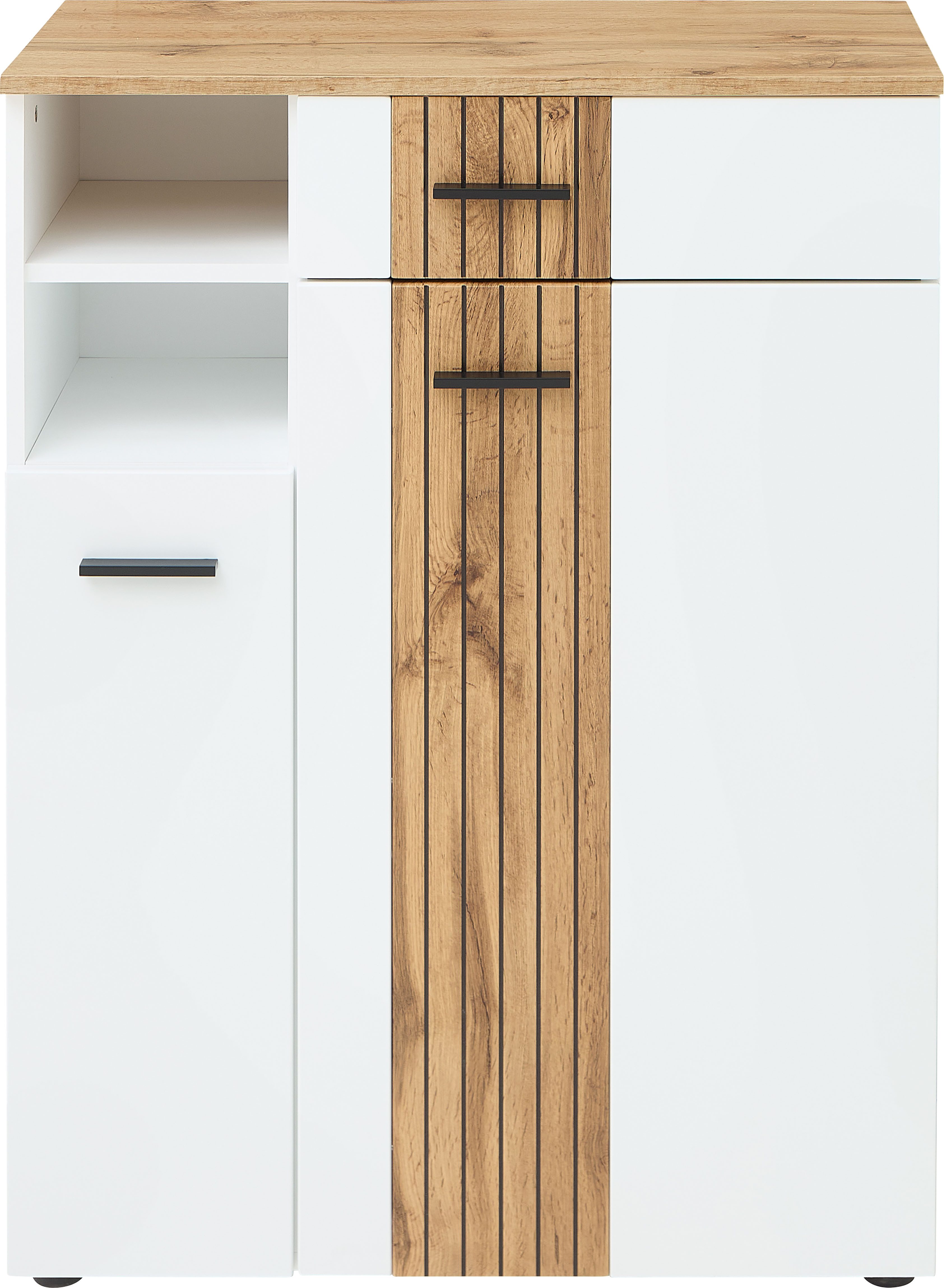 Innostyle Schuhschrank Schuhschrank Sparks, 80x106x38cm (B/H/T) (1-St) 2 türig, 1 Schubkaste, 1 offene Fächer, Softclose