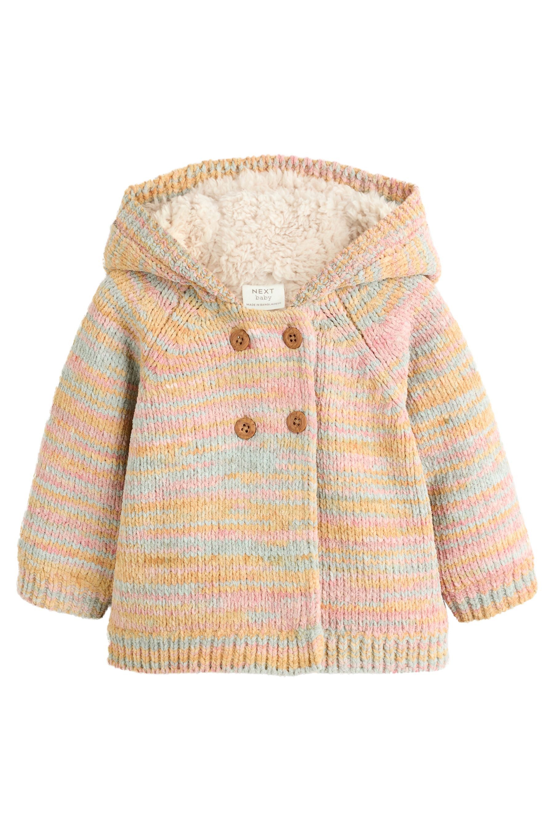 Next Strickjacke Baby-Cardigan mit Fleece-Futter (1-tlg)
