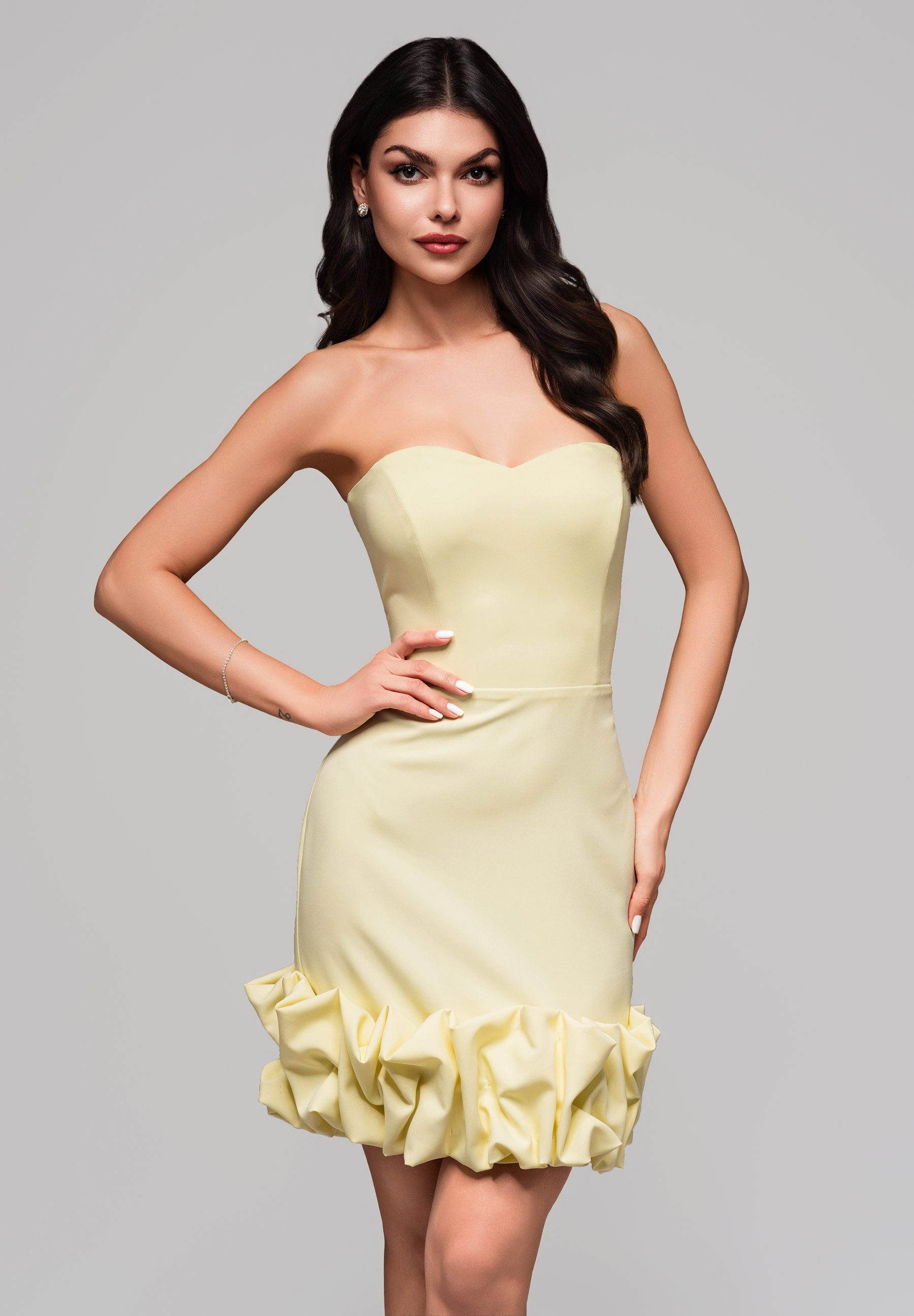 OMBRE Abendkleid Kurzes Kleid mit Rüschen günstig online kaufen